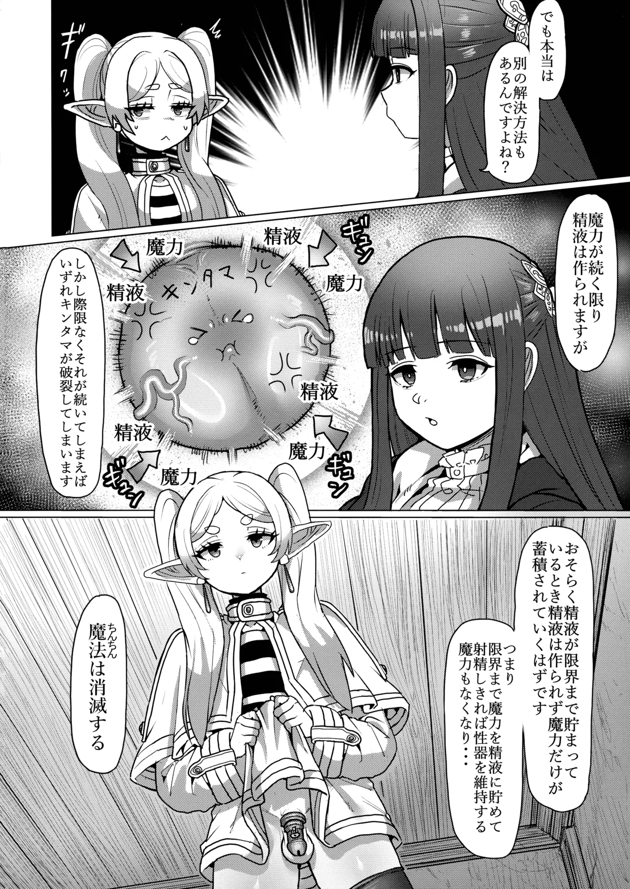 Frieren to Chinchin no Haeru Mahou page 14 featuring fern sousou no frieren parody - futanari elf hentai manga - read online free