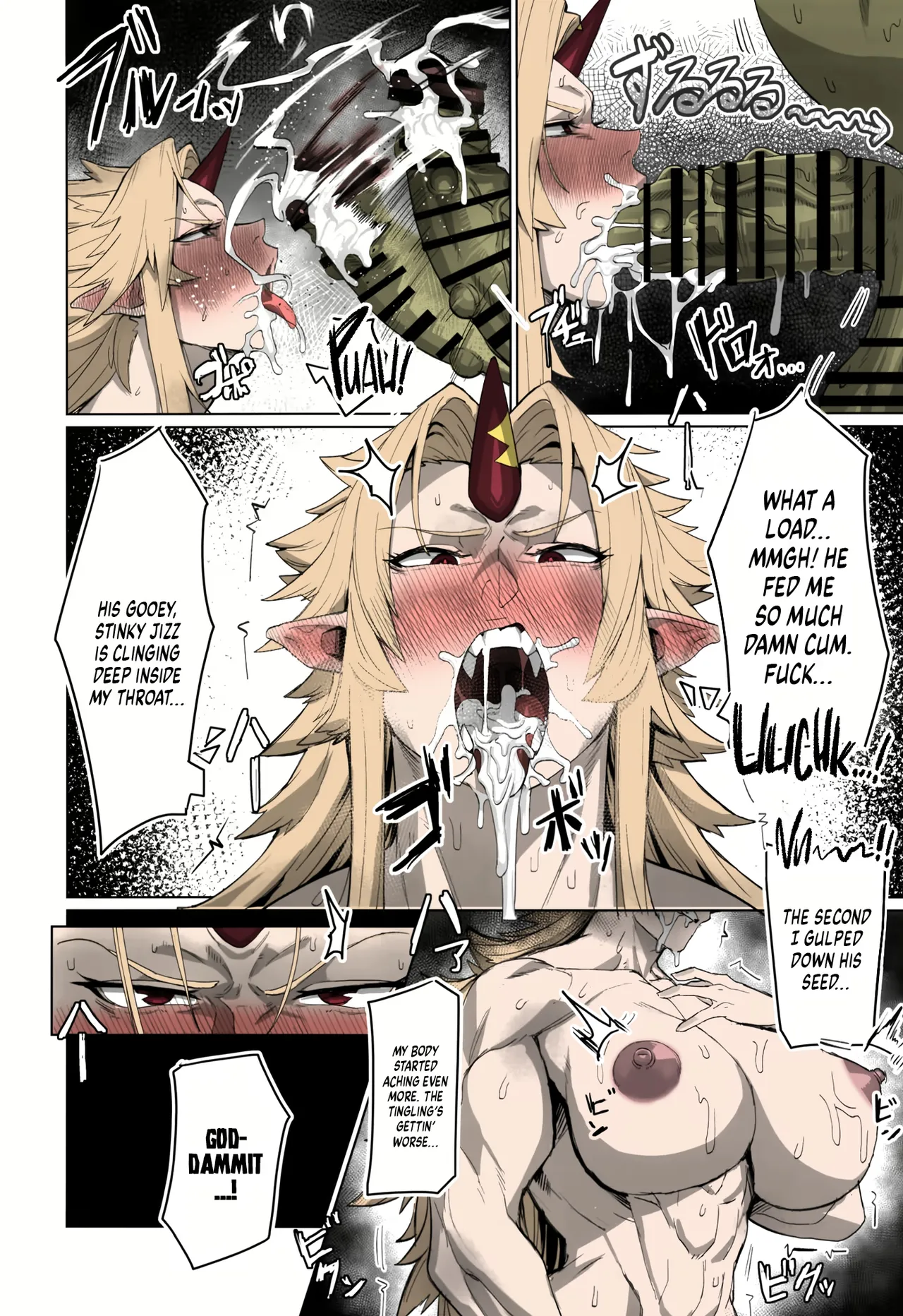 Yuugi and an Orc Locked in Battle page 15 featuring yuugi hoshiguma touhou project parody - big breasts orc hentai manga - read online free