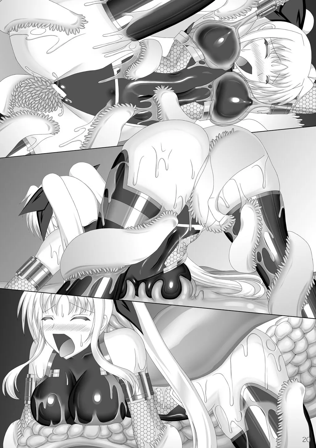 Taimanin Fate page 21 featuring fate testarossa mahou shoujo lyrical nanoha parody - big breasts latex hentai manga - read online free