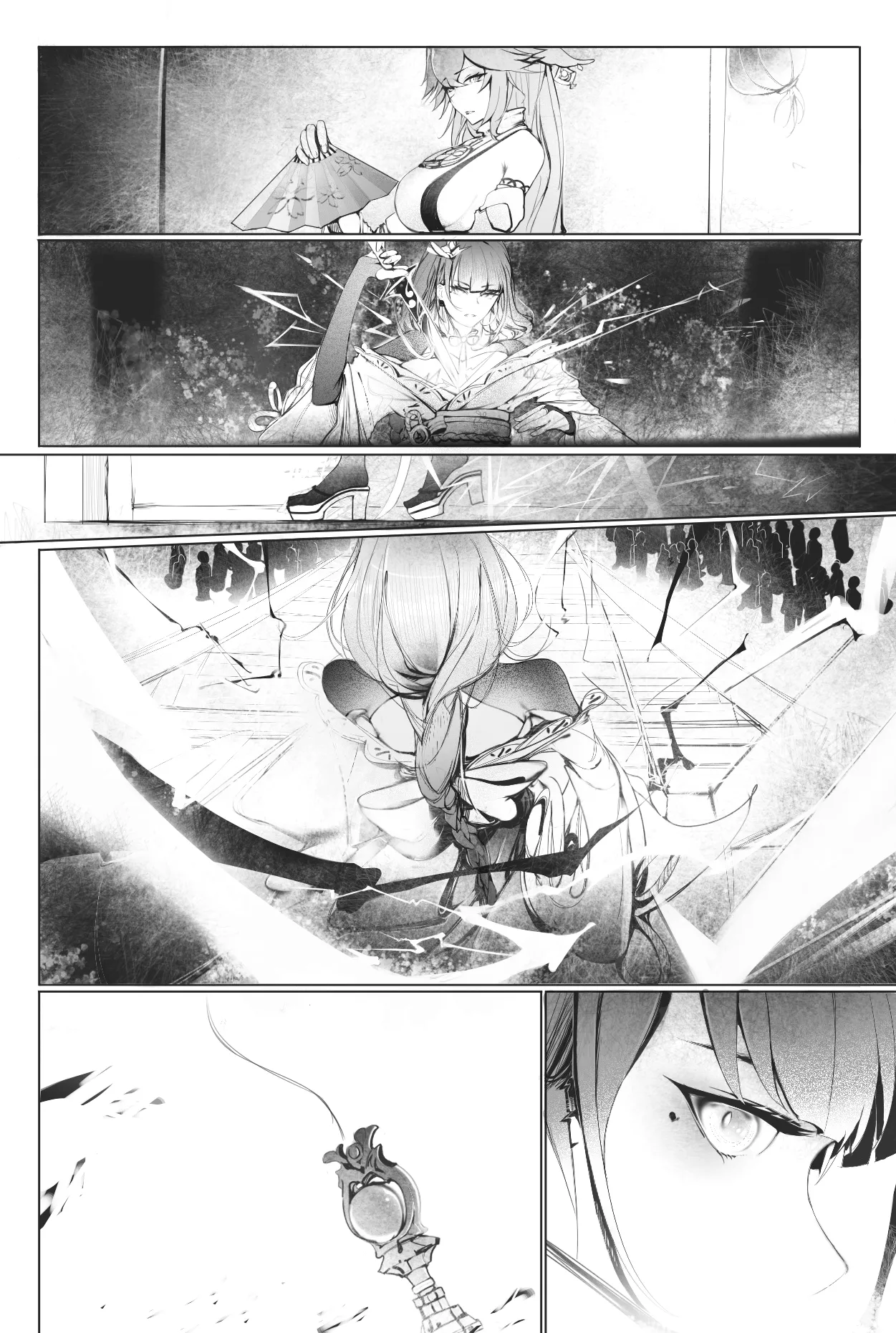 Raiden Shogun and Yae Miko page 18 featuring raiden shogun genshin impact parody - group tickling hentai manga - read online free