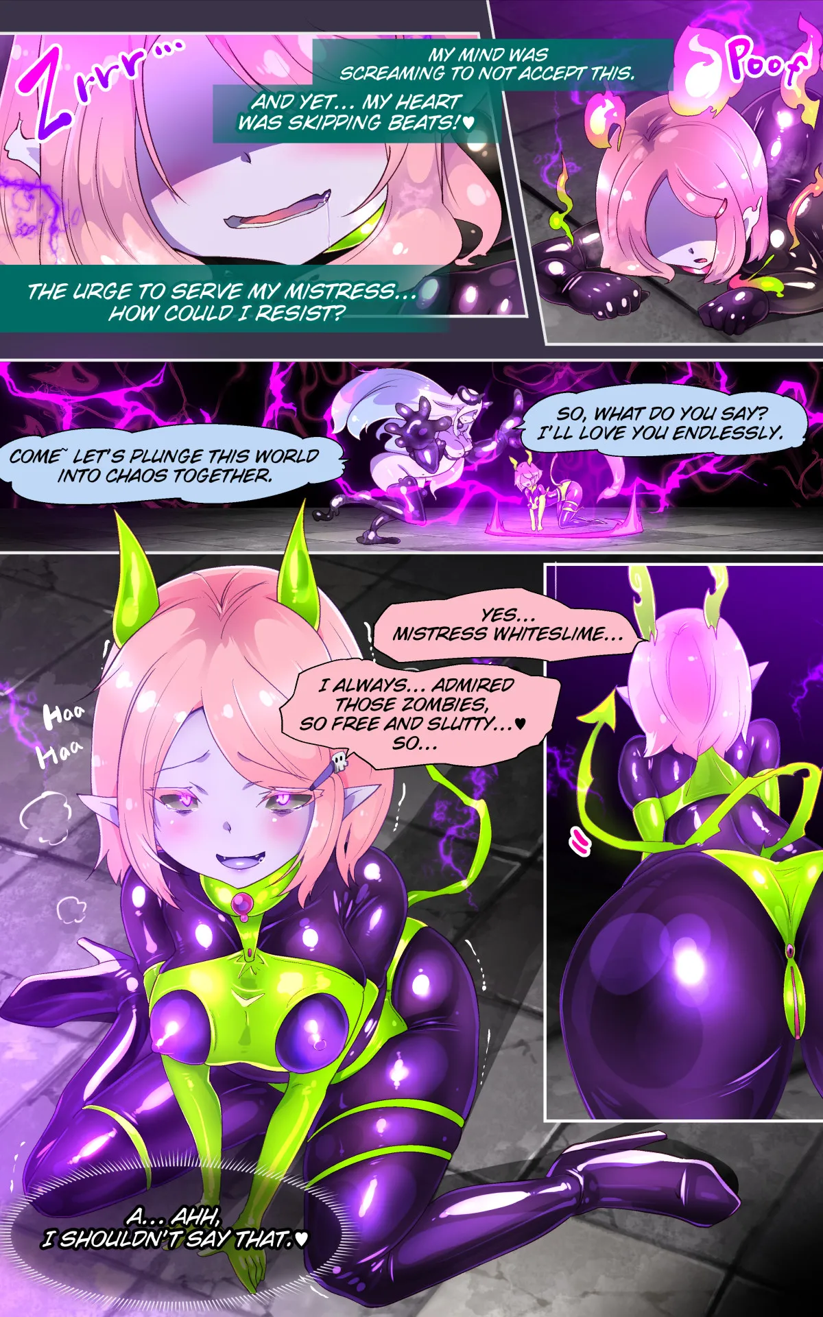 [Yasemura lo-ru (Teishoku, Toyono Kitsune.)] Midara na Jashin o Minukarete Kimi ga TS Inma ni Ochiru Manga -Inkou Gekka no Kansen Midara- | Dark Desires Under the Moonlight [English] page 17 original parody - corruption yuri hentai manga - read online free