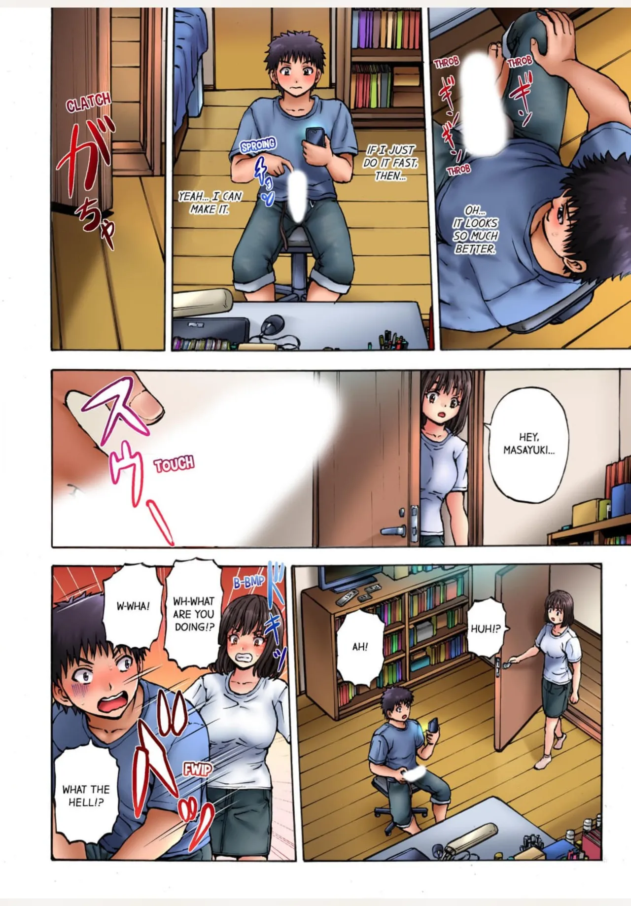 [Hirosan] Muke☆Chin ~Kaa-san no Naka de Honban Tokkun~ 1 | Sexy Time With My Stepmom 1 [English] page 23 - handjob inseki hentai manga - read online free