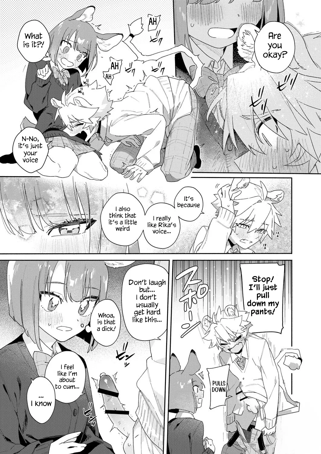 [usachanGET] Kimi no Koe de Boku o Tokashite ~ Lion-kun no Binkan na Omimi~ | Melt me with your voice - Lion-kun's sensitive ears ♡ [English] [Lunaslurp] page 18 original parody - schoolboy uniform femdom hentai manga - read online free