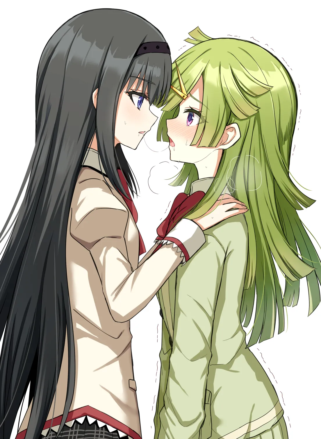 HomuBayu page 57 featuring homura akemi puella magi madoka magica side story magia record parody - futanari full color hentai manga - read online free