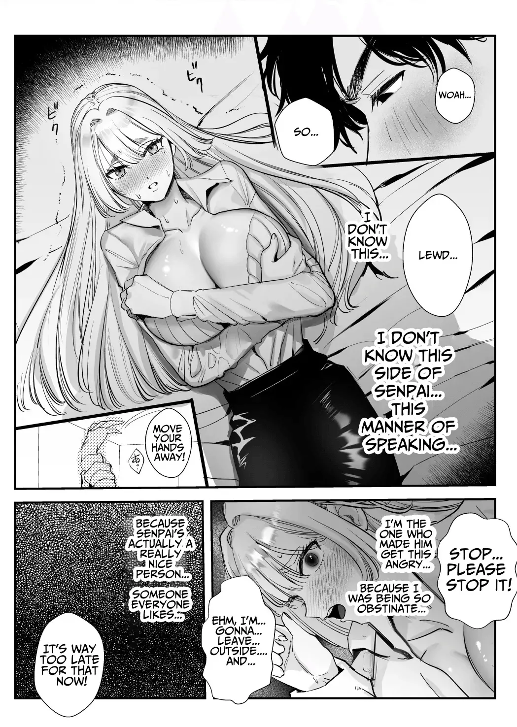 [Rewr] Kaerenai Futari ~Taifuu no Yoru, Akogare no Senpai to...Aibeya Dekiai Nama Koubi~ | They Can't Go Back ~Alone with Senpai on a Typhoon Night~ [English] page 22 original parody - kissing big breasts hentai manga - read online free
