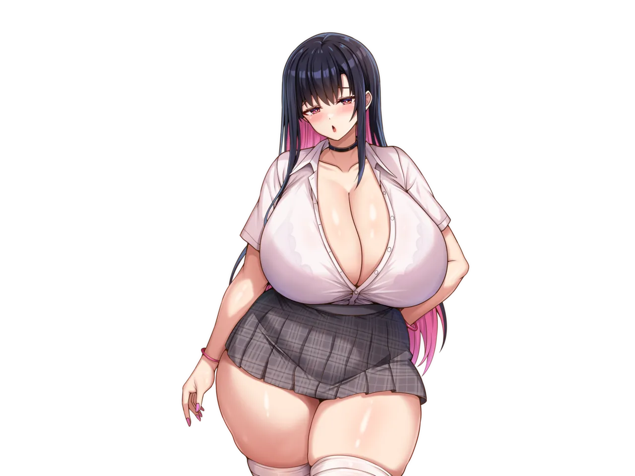 Bakunyuu Choushin de Koukando MAX na Kurokami Gal ni Dosukebe Seiyoku de Shiboritorareru page 290 original parody - kissing big breasts hentai manga - read online free