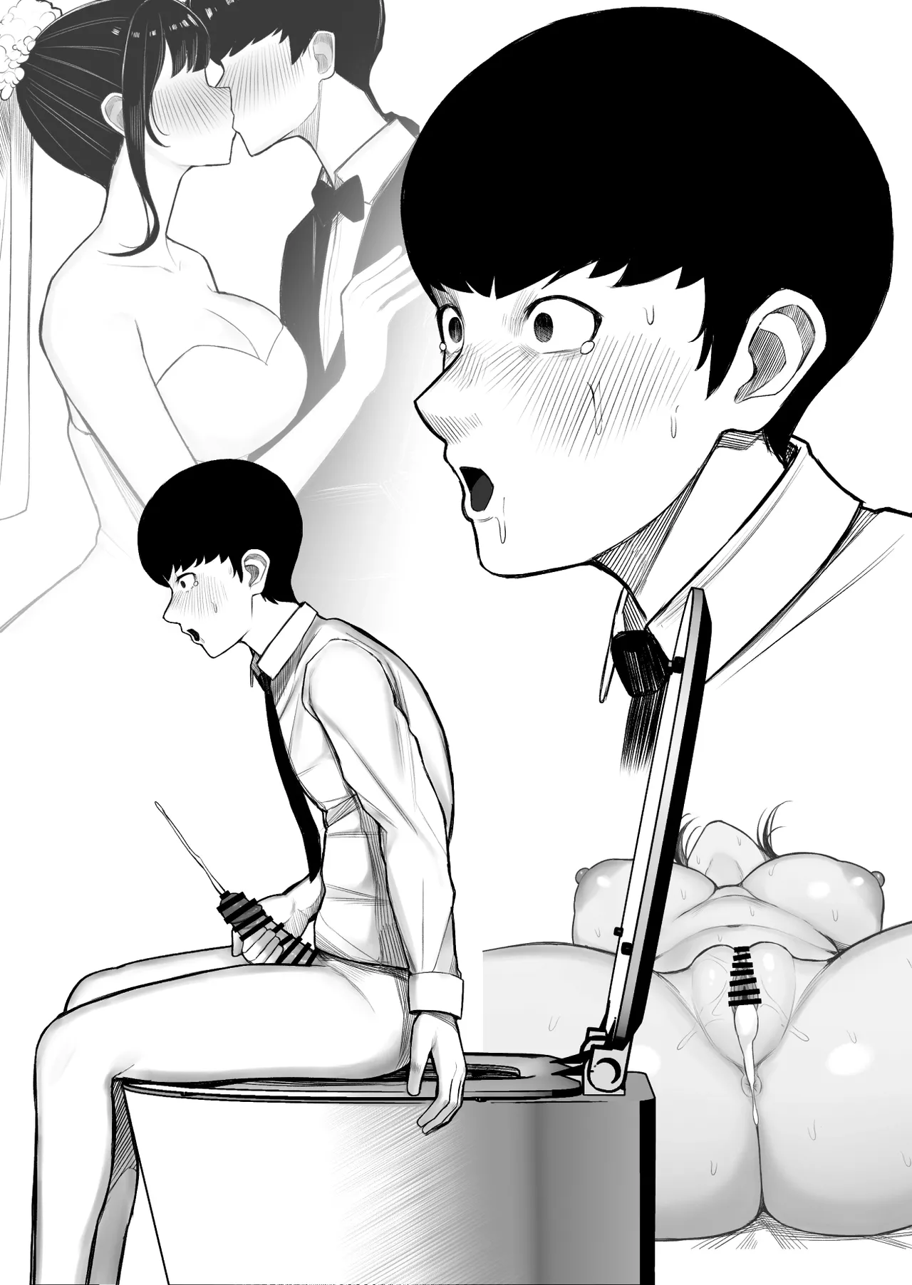 [Kurukuru, Kiyuu] Kaiki! Binbin Pheremone-byou | The Bizarre Throb-Throb Pheromone Illness [English] {Doujins.com} page 55 original parody - kissing big breasts hentai manga - read online free