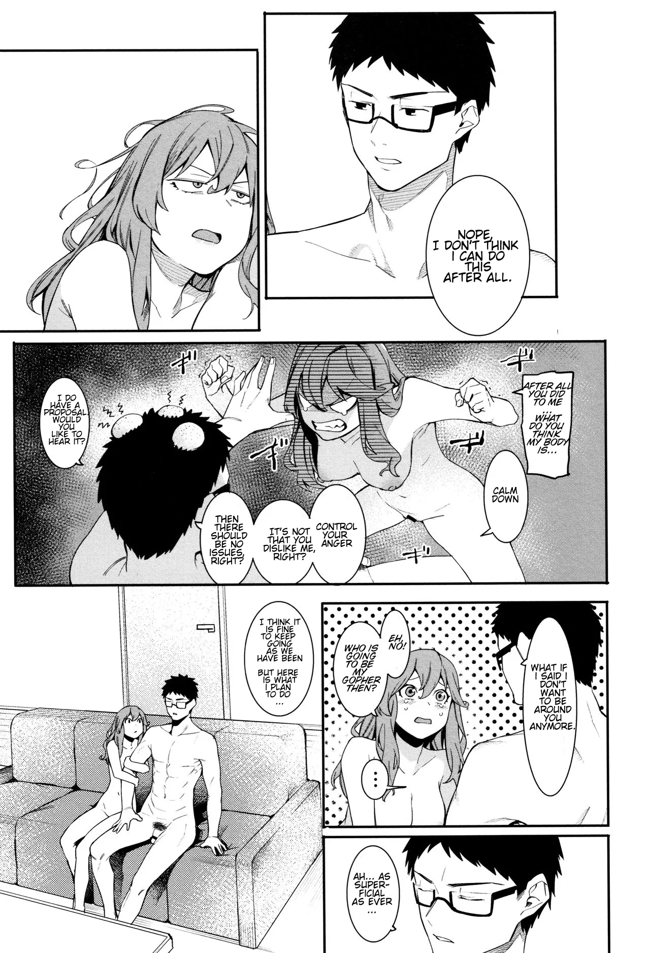 Akaruku Tanoshiku Kimochiyoku Ch. 3 page 23 - unusual pupils glasses hentai manga - read online free