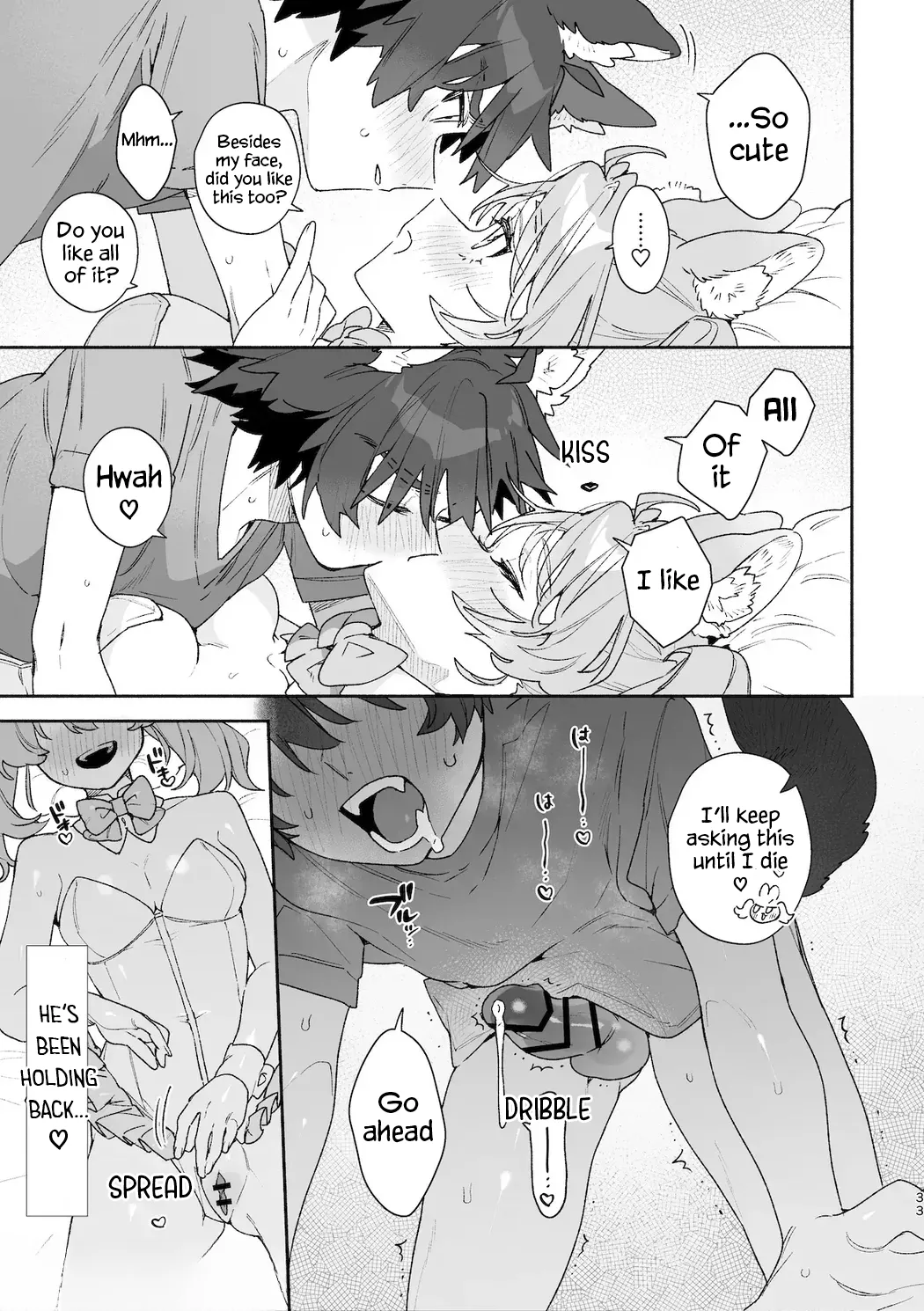 [UsachanGET] ♂ ga uke. Usagi-chan × ōkami-kun 2 | ♂ is the bottom. Rabbit-chan x Wolf-kun 2 [English] [Lunaslurp] page 35 original parody - wolf boy leg lock hentai manga - read online free