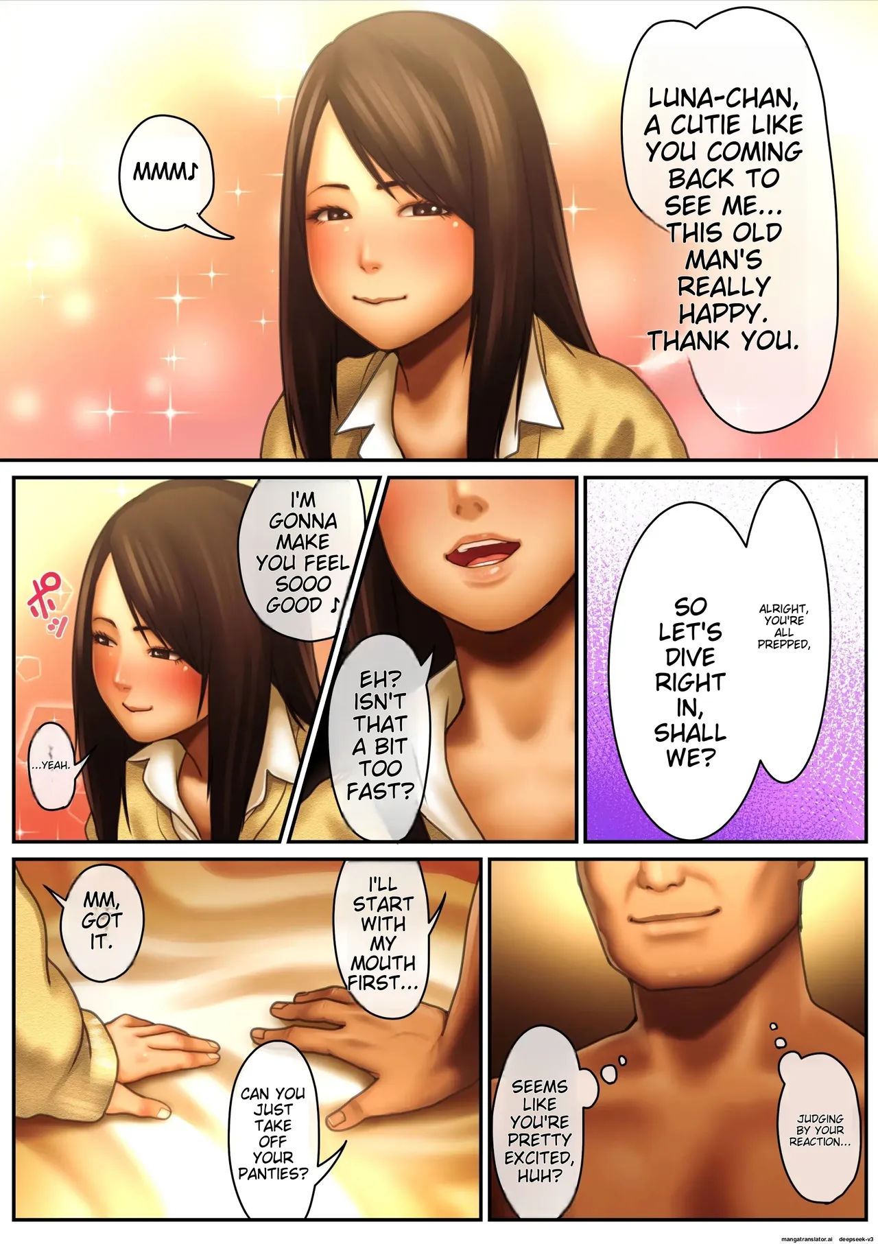 [Pussymark] 10-nenkan Seieki o Tametsuzuketa Otoko no Enkou SEX -Runa Hen- [English] page 58 original parody - squirting leg lock hentai manga - read online free