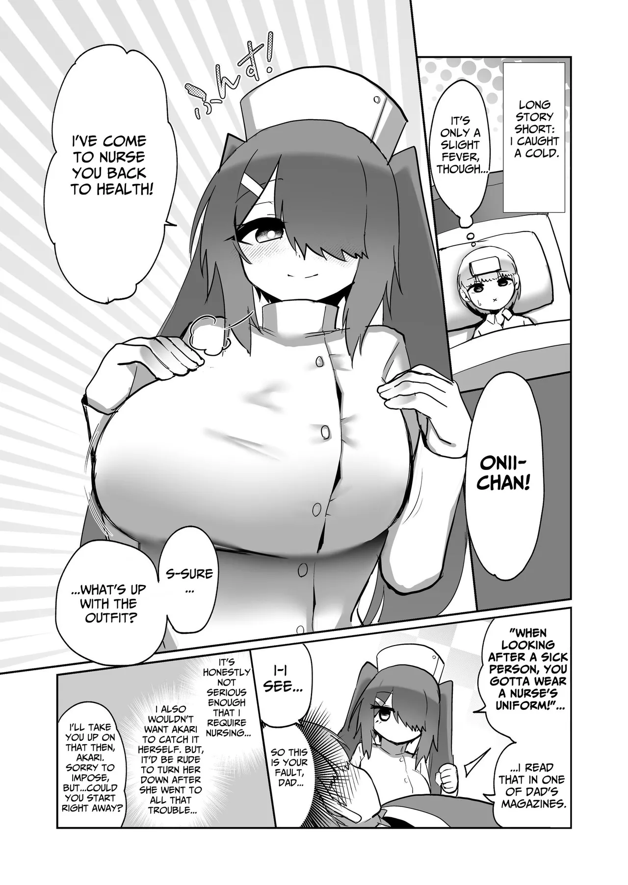 Ai mo Size mo Dekai Imouto no Hanashi | My Little Sister Has a Big Body...And a Big Heart! page 42 original parody - handjob big breasts hentai manga - read online free