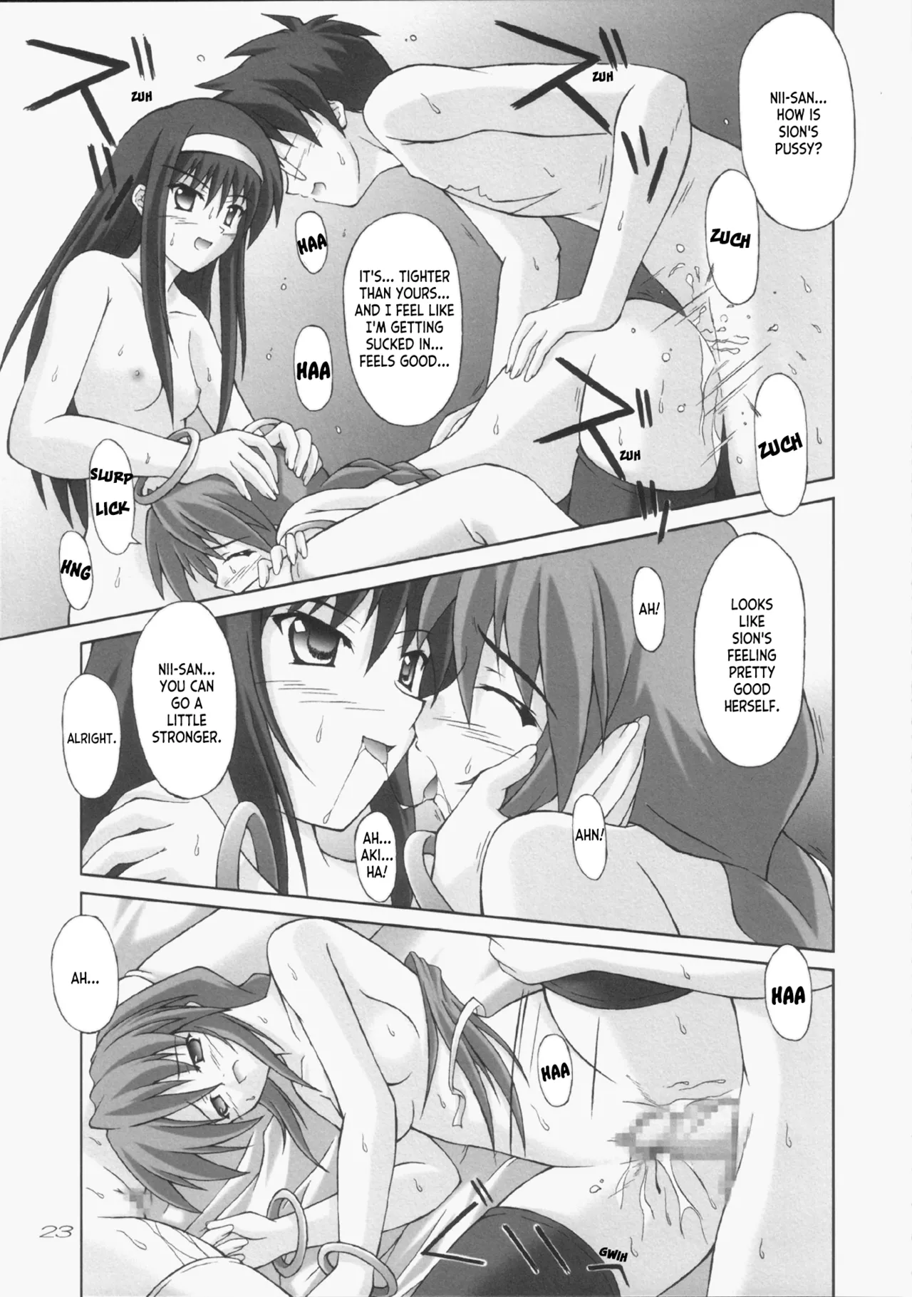 Tsunagatteitai | I Want to be Connected page 22 featuring akiha tohno tsukihime parody - stockings defloration hentai manga - read online free