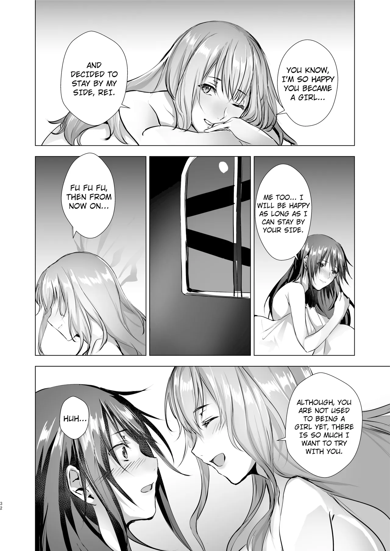 [Yugen no Suda (Mugen no Sudadokei)] Gekkoutou no Yume Nyotaika Douwa ~Danshi Kinsei no Tou~ | DREAM OF THE MOONLIGHT TOWER [English] [Decensored] [Digital] page 32 original parody - uncensored yuri hentai manga - read online free