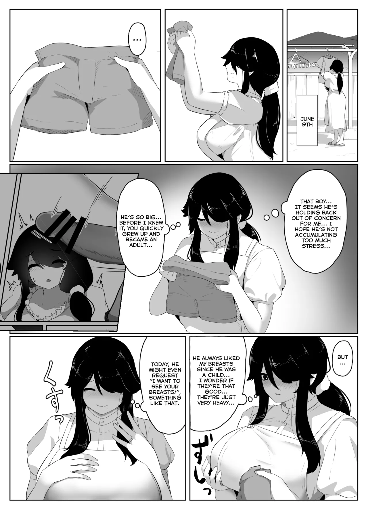 Oyasumi, Okaa-san I | Good Night, Mom I page 100 original parody - handjob milf hentai manga - read online free