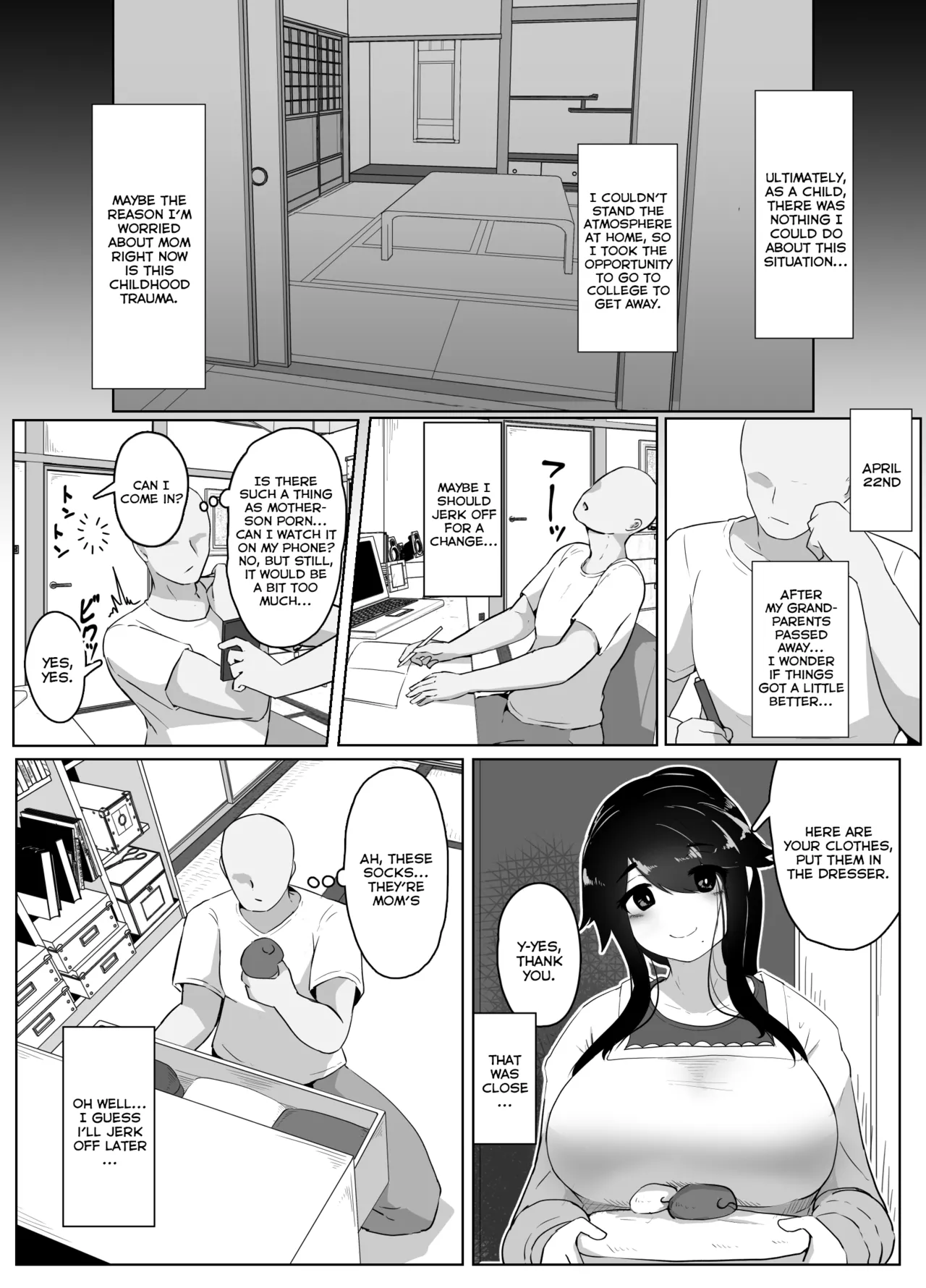 Oyasumi, Okaa-san I | Good Night, Mom I page 31 original parody - handjob milf hentai manga - read online free