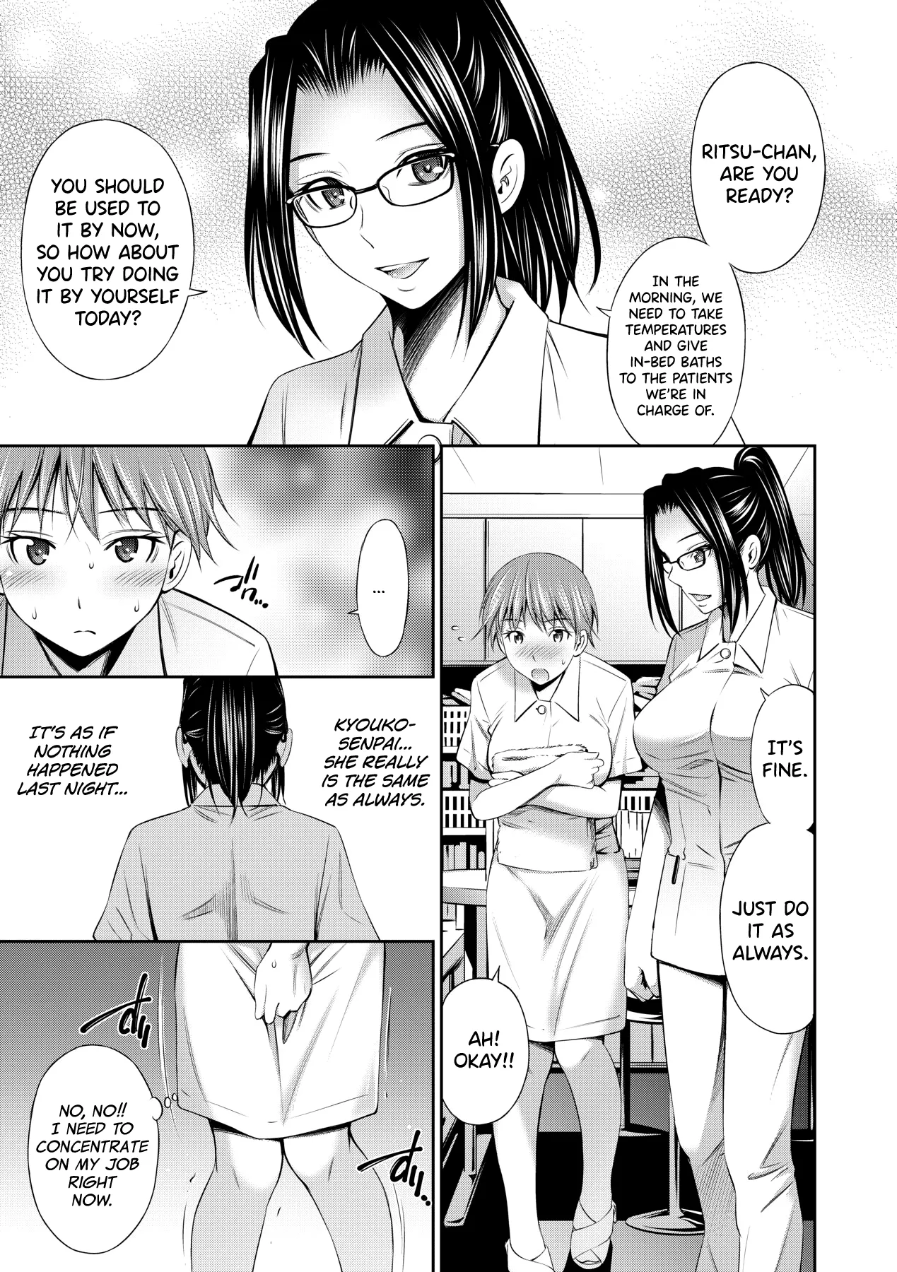 Hataraku Kangoshi no Sei Jijou page 144 - nakadashi beauty mark hentai manga - read online free