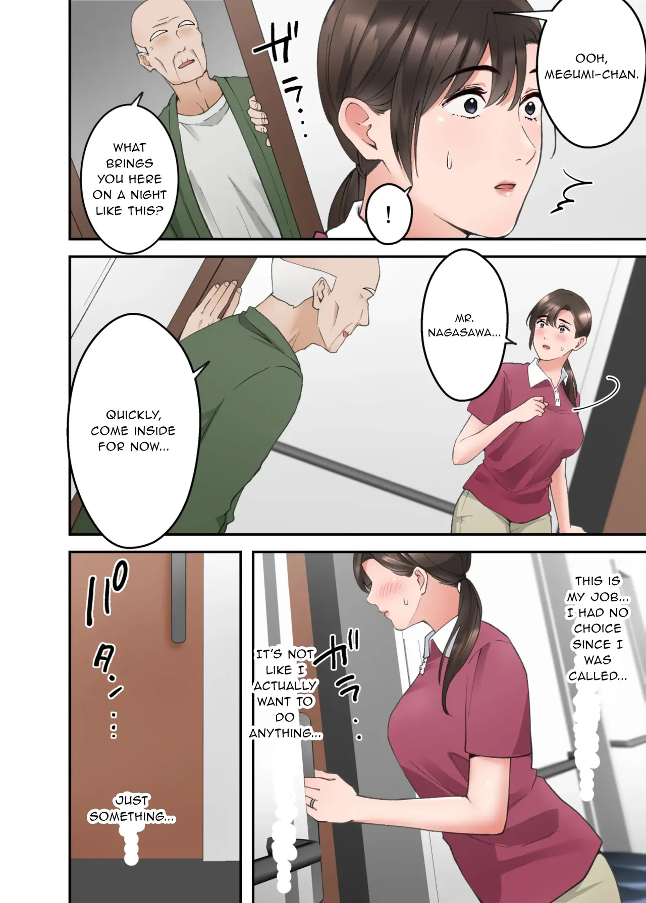 Hitozuma no Kaigoshi ga Yoboyobo Jii-san ni Ikasare Makuru Hanashi page 41 original parody - squirting milf hentai manga - read online free