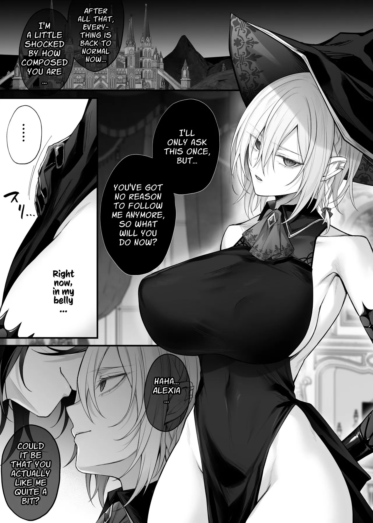 Juketsu no Majo Alexia wa Mou Otoko ni Modorenai | The Cursed Blood Witch Alexia Can Never Go Back to Being a Man page 48 original parody - leg lock big breasts hentai manga - read online free