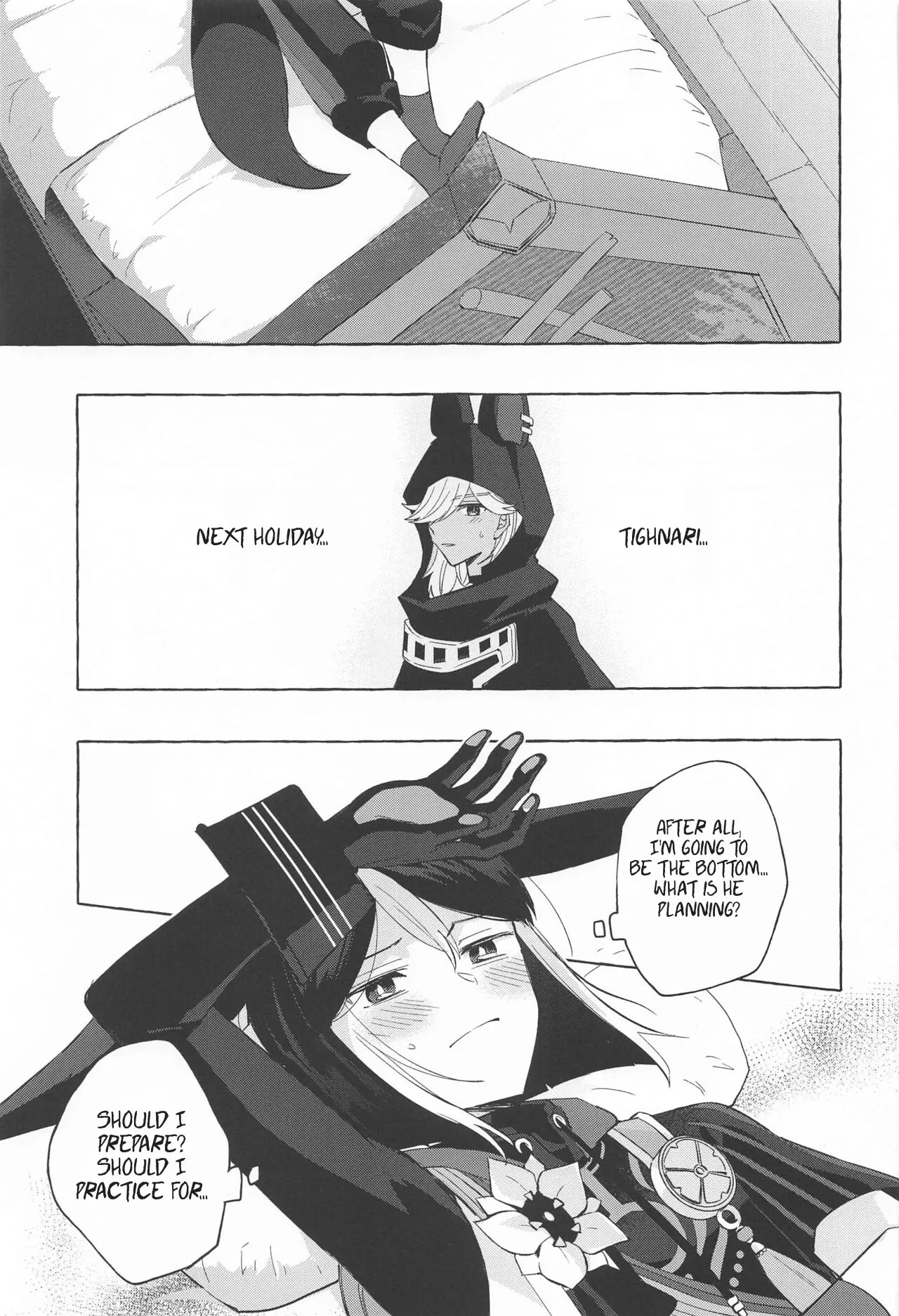 Shinju ni Yureru Buranko | Swimming in Pearlescent page 14 featuring tighnari genshin impact parody - rough translation kemonomimi hentai manga - read online free