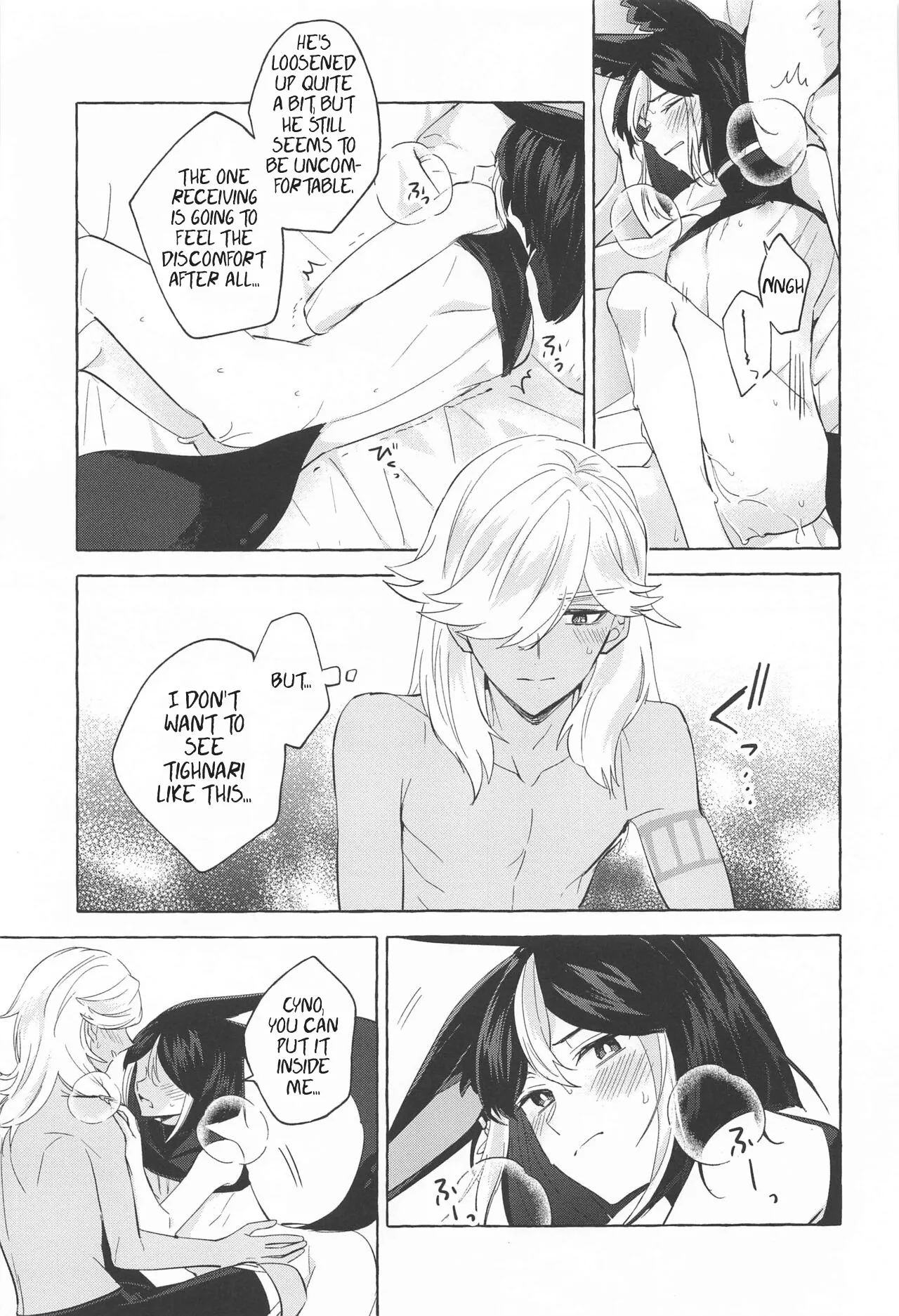 Shinju ni Yureru Buranko | Swimming in Pearlescent page 28 featuring tighnari genshin impact parody - rough translation kemonomimi hentai manga - read online free