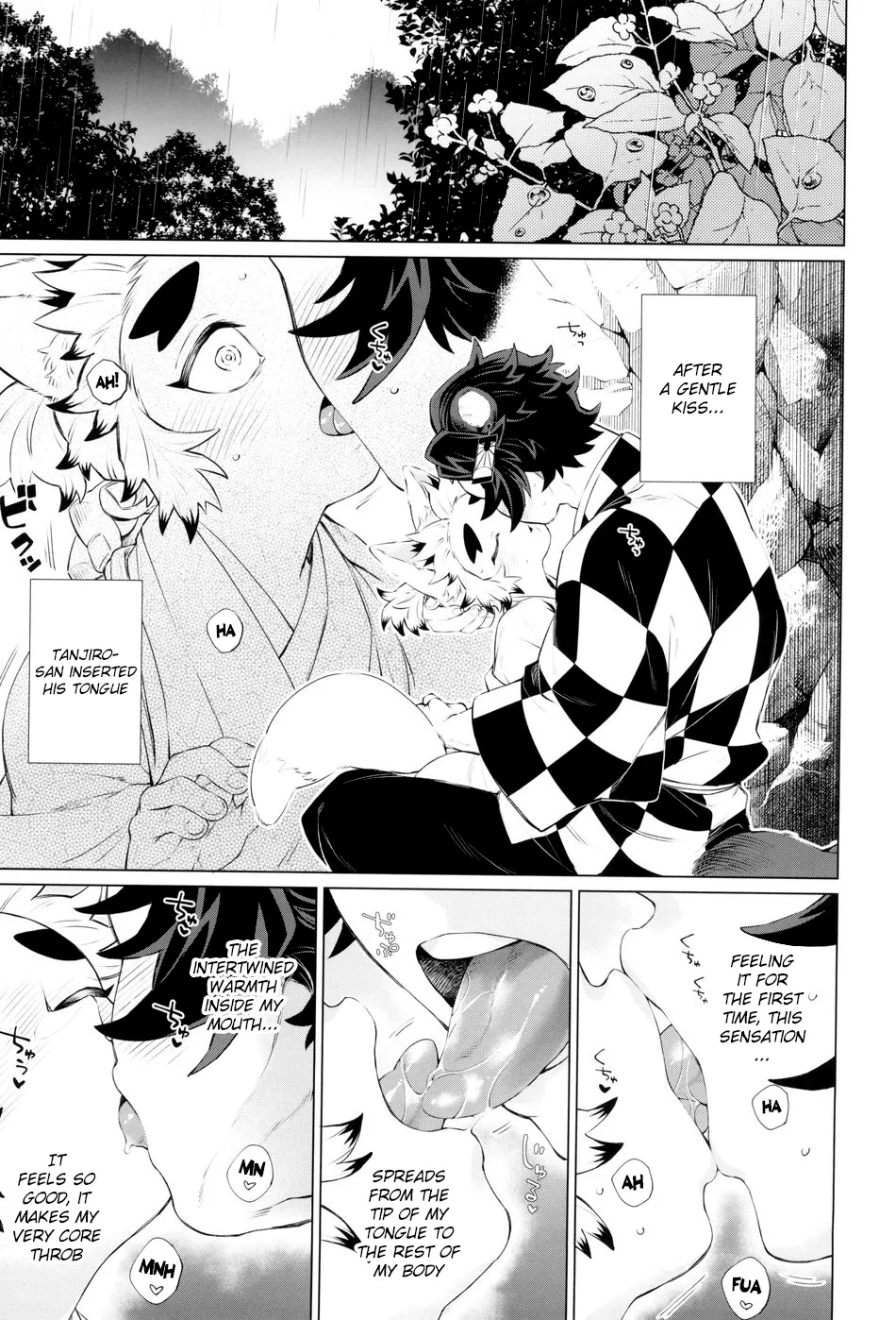 [Mekao (Den Meka)] Tanjirou-san Kodomo Atsukai Shinaide Kudasai | Tanjirou-san, Please Don't Treat Me Like a Child (Kimetsu no Yaiba) [English] {Chin²} page 13 featuring tanjirou kamado kimetsu no yaiba parody - fox boy kimono hentai manga - read online free