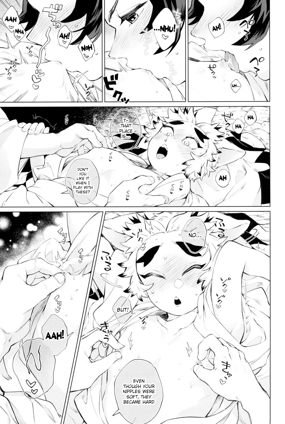 [Mekao (Den Meka)] Tanjirou-san Kodomo Atsukai Shinaide Kudasai | Tanjirou-san, Please Don't Treat Me Like a Child (Kimetsu no Yaiba) [English] {Chin²} page 15 featuring tanjirou kamado kimetsu no yaiba parody - kemonomimi yaoi hentai manga - read online free