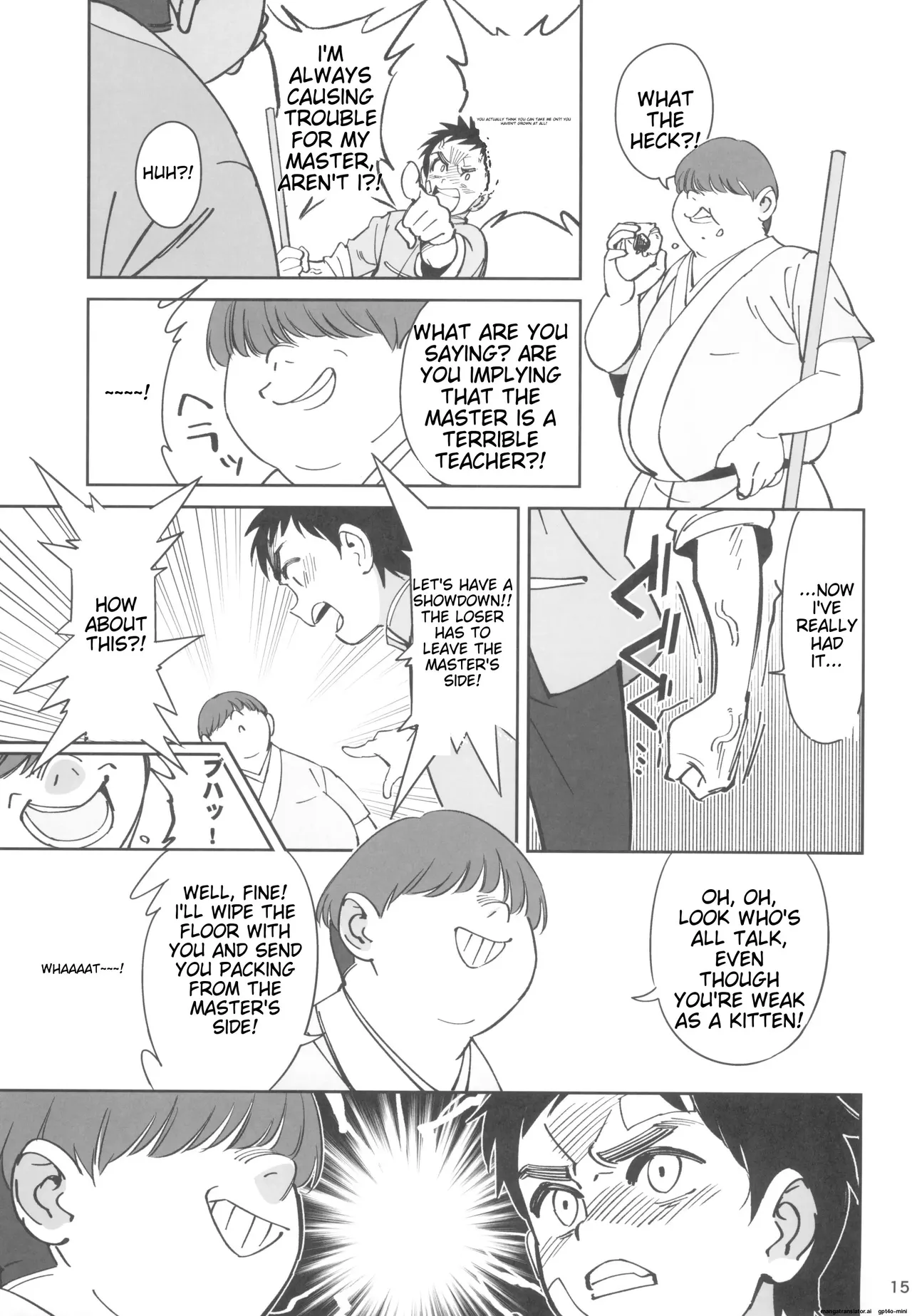 Boku no Shishou ga Kanemochi no Ijimekko ni NTRreta Hanashi page 15 original parody - rough translation tomboy hentai manga - read online free