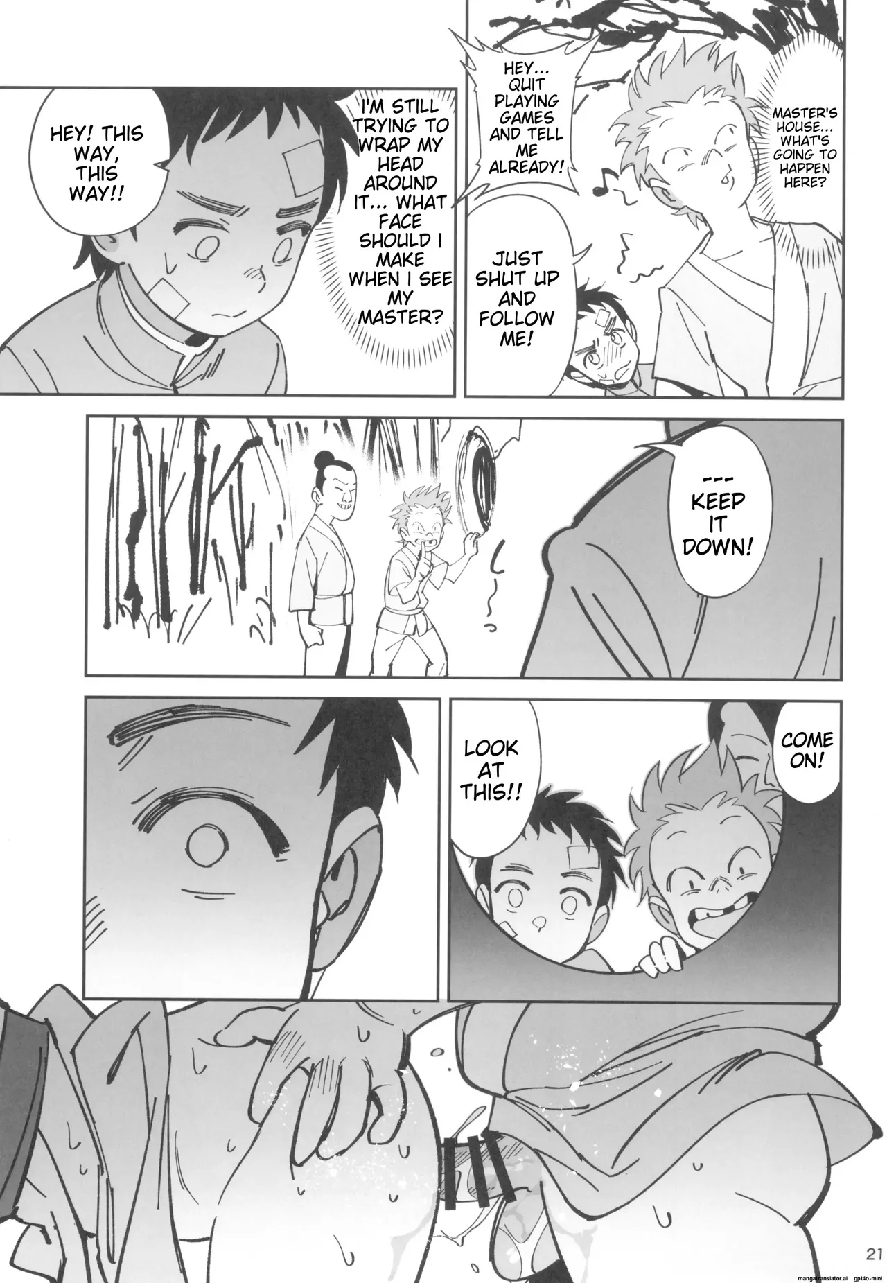 Boku no Shishou ga Kanemochi no Ijimekko ni NTRreta Hanashi page 21 original parody - rough translation tomboy hentai manga - read online free