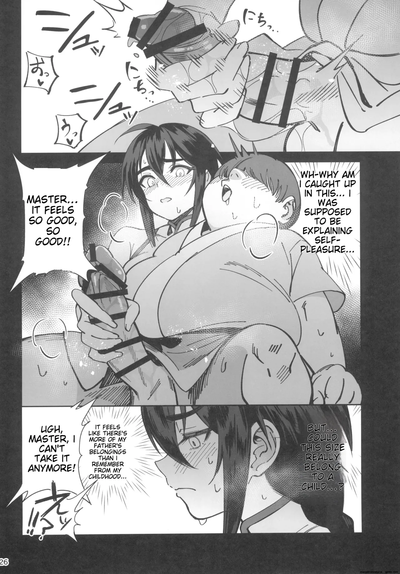 Boku no Shishou ga Kanemochi no Ijimekko ni NTRreta Hanashi page 26 original parody - rough translation tomboy hentai manga - read online free