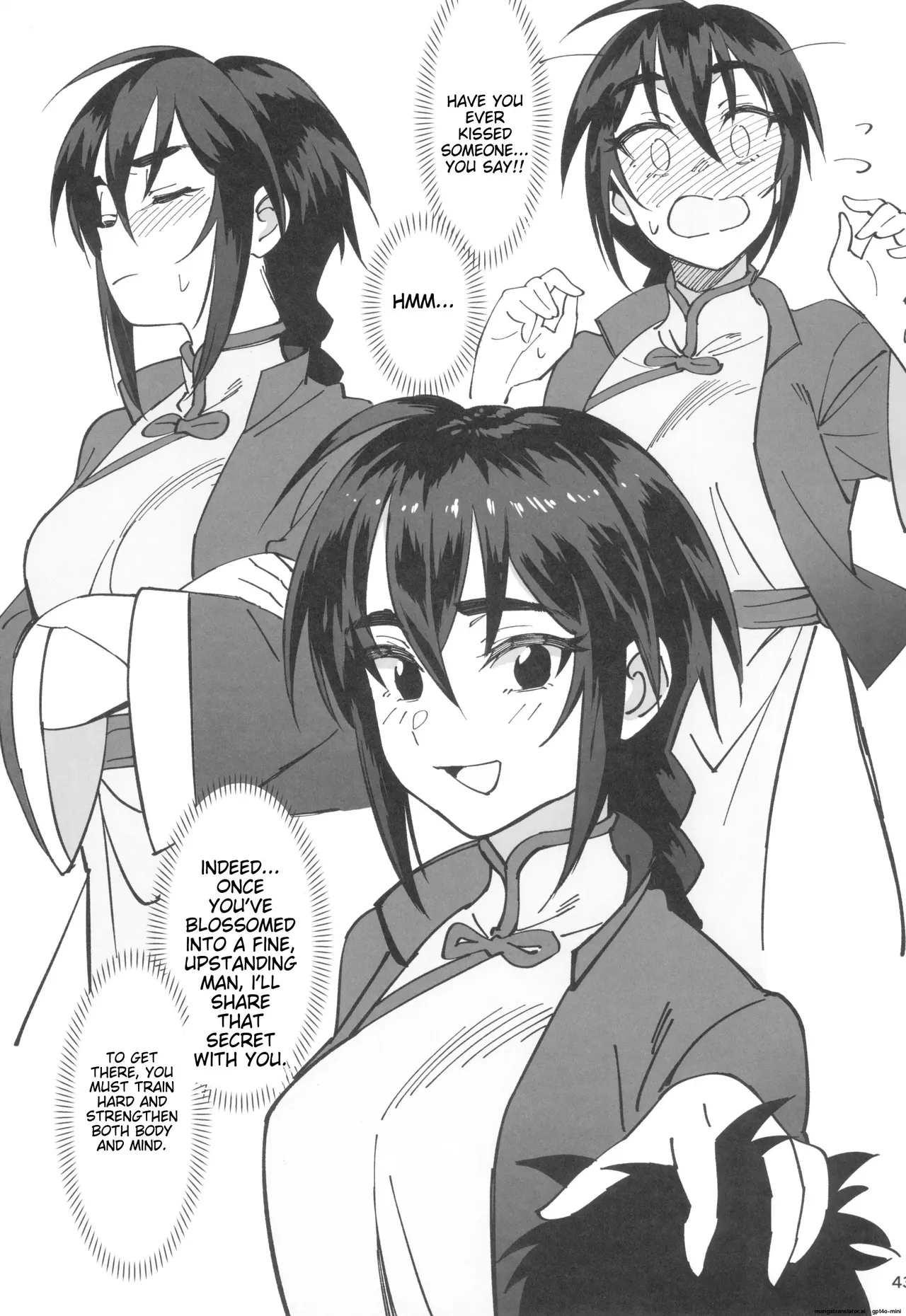 Boku no Shishou ga Kanemochi no Ijimekko ni NTRreta Hanashi page 42 original parody - rough translation tomboy hentai manga - read online free