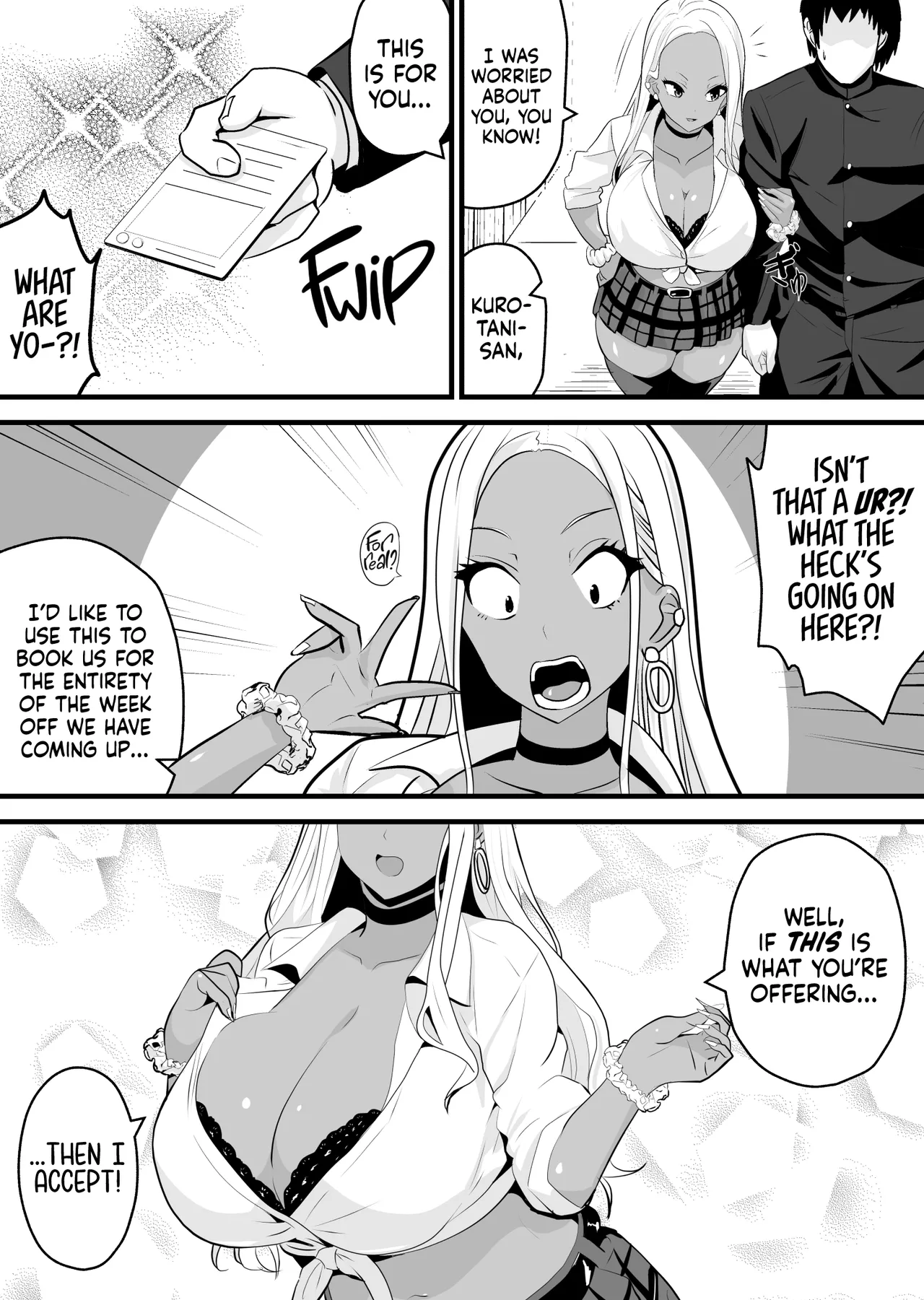 [Niizuma Gaikokkaku] Otaku ni Yasashii Kuro Gal ga Rare Card to Koukan de Sex Sasetekureru ー Nerd-Friendly Choco-Gyaru Will Trade Sex For Rare Cards [English] [head empty] [Digital] page 25 original parody - virginity big breasts hentai manga - read online free