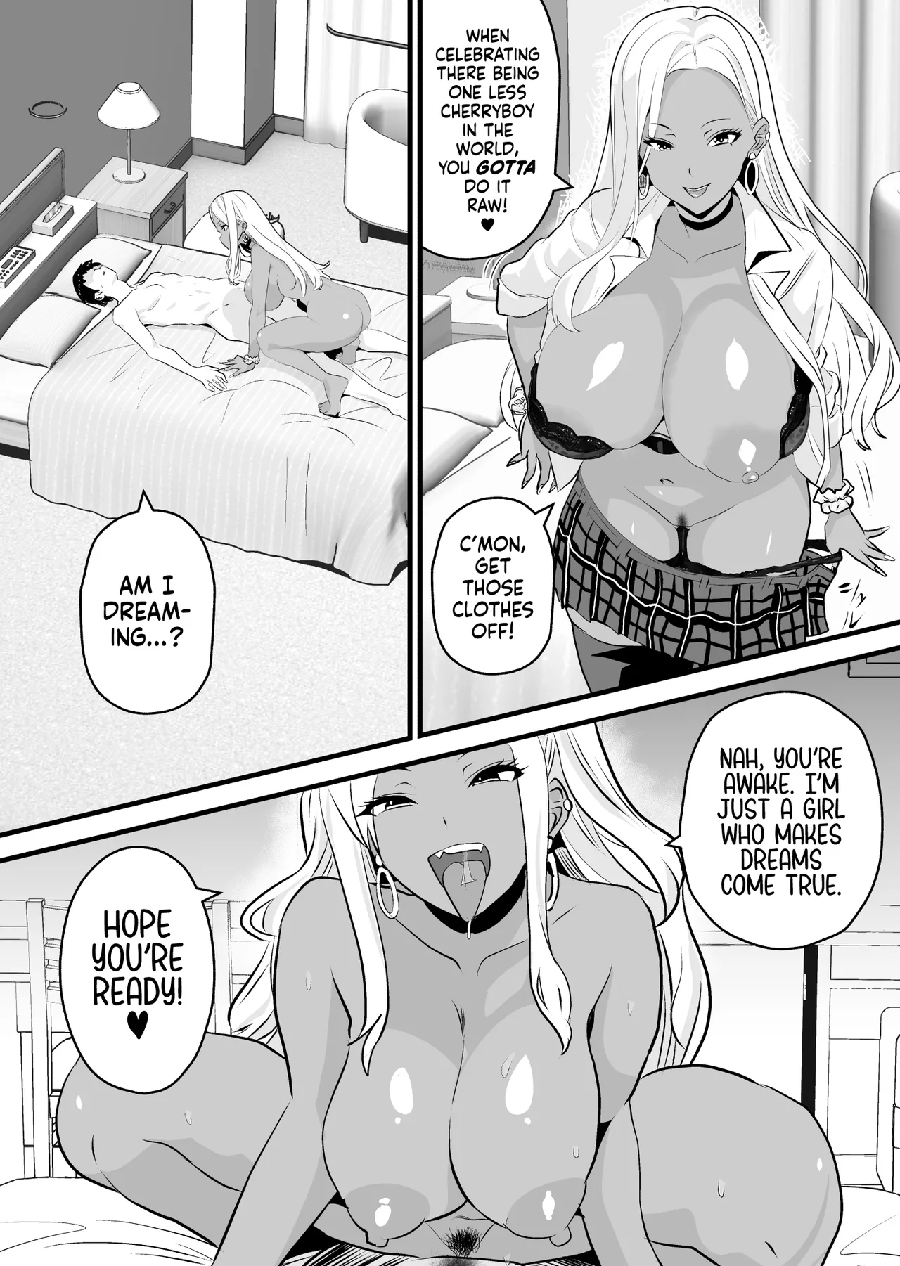 [Niizuma Gaikokkaku] Otaku ni Yasashii Kuro Gal ga Rare Card to Koukan de Sex Sasetekureru ー Nerd-Friendly Choco-Gyaru Will Trade Sex For Rare Cards [English] [head empty] [Digital] page 9 original parody - sole female sole male hentai manga - read online free