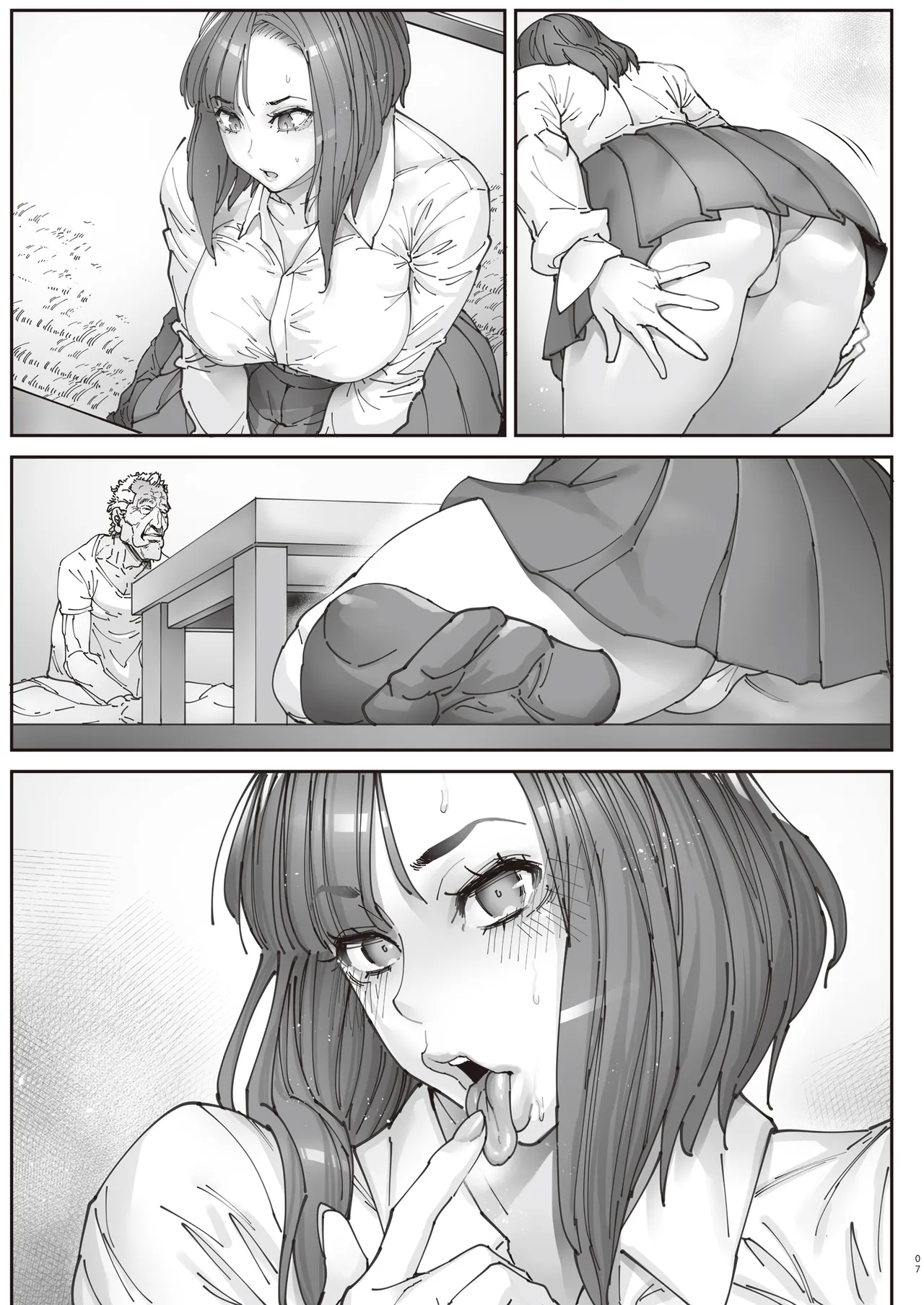 Zoku - Kaigo Beit de Roujin no Gouin na Yokkyuu to Okane no Mae ni Chitai o Sarasu JK page 62 original parody - big penis big areolae hentai manga - read online free