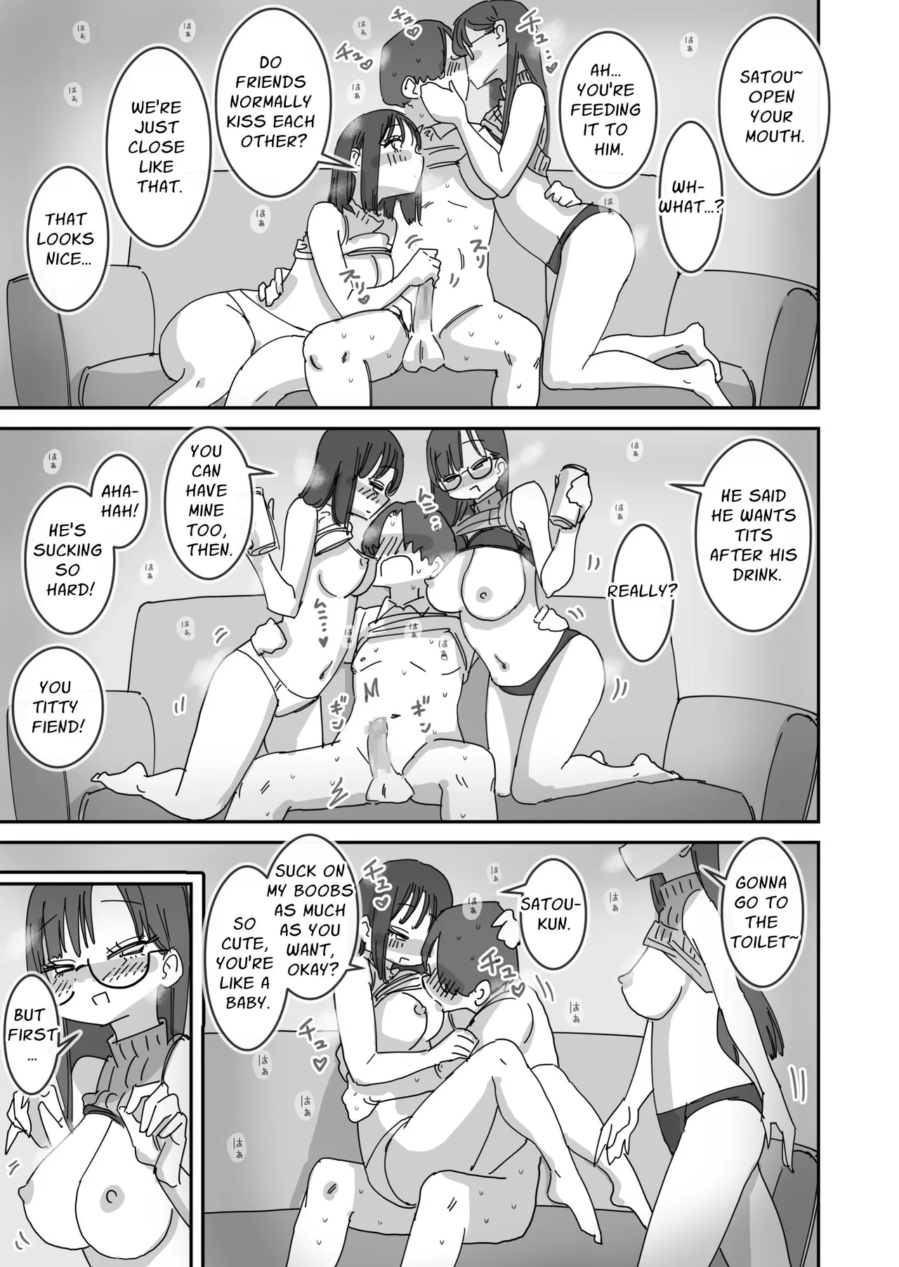 Onna Tomodachi to Sugosu Mattari Icha Love H na Kyuujitsu | My Naughty Lovey-Dovey Day Off With My Female Friends page 12 original parody - big breasts group hentai manga - read online free