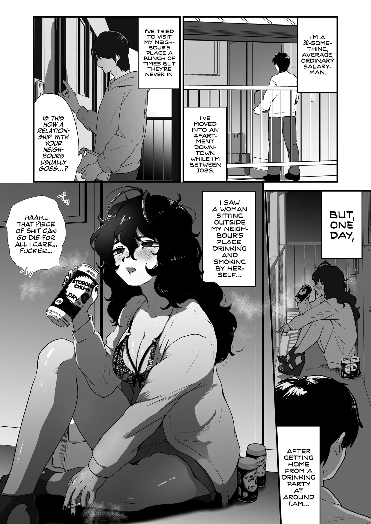[Otokonoko de Asobou (Yuuki Konefu)] Tonari no Downer-kei Arafour Newhalf | My Next Door Neighbour Is a 40-something Gloomy Newhalf... [English] - Page 3