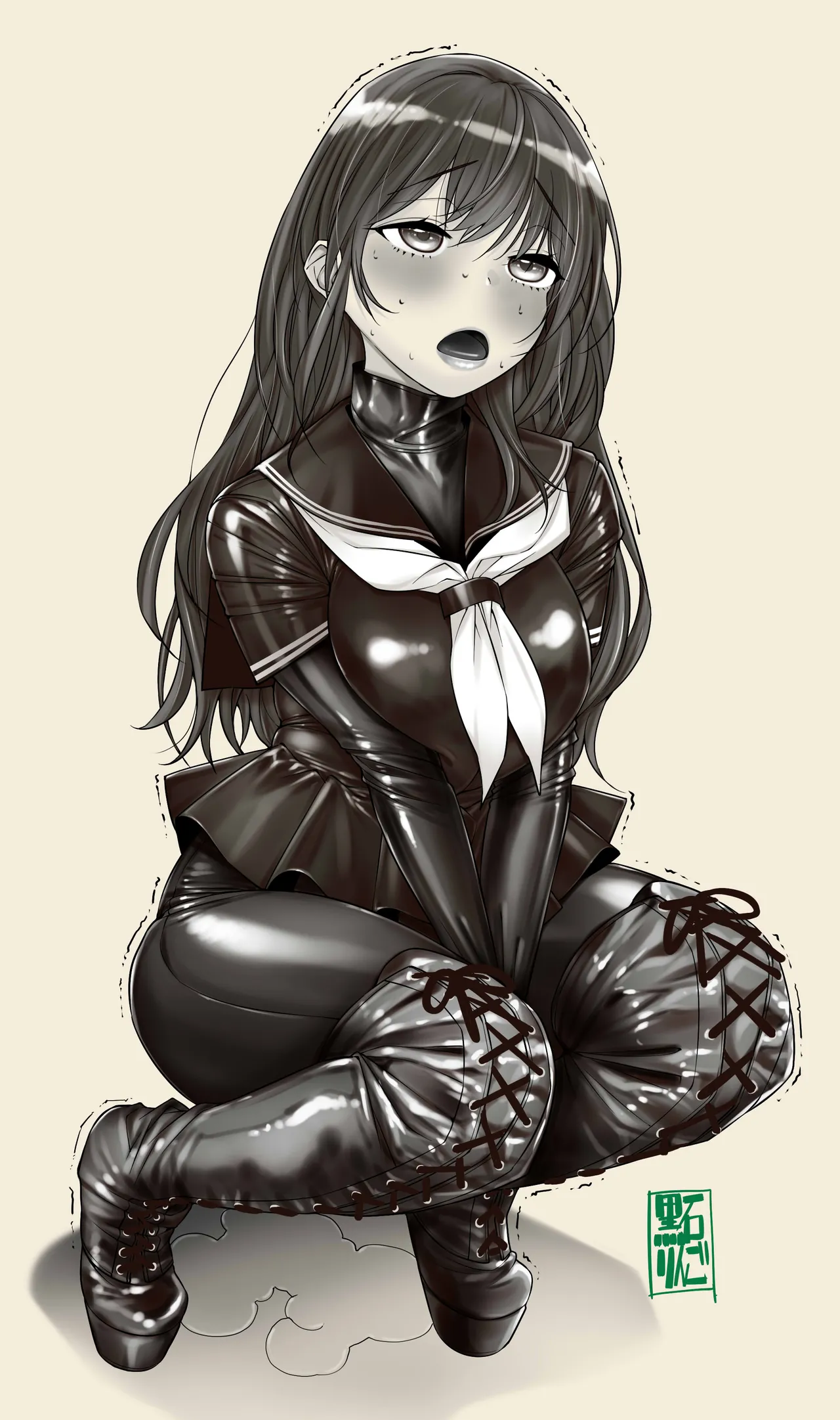 Tekateka seifuku omorashi gakuin page 31 original parody - thigh high boots schoolgirl uniform hentai manga - read online free