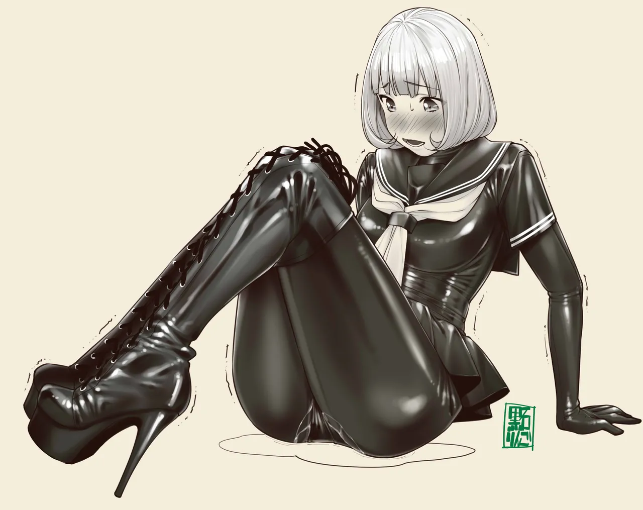 Tekateka seifuku omorashi gakuin page 9 original parody - schoolgirl uniform urination hentai manga - read online free