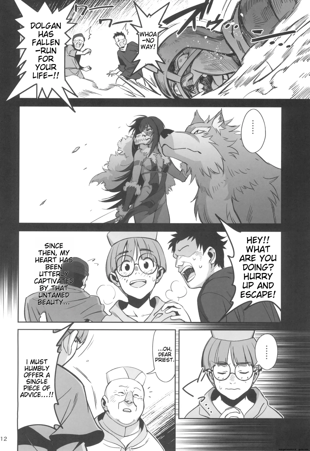 Mori o Mamoru Ookami Shoujo ga Inkou Shisai ni NTRreta Hanashi page 12 original parody - nun garter belt hentai manga - read online free