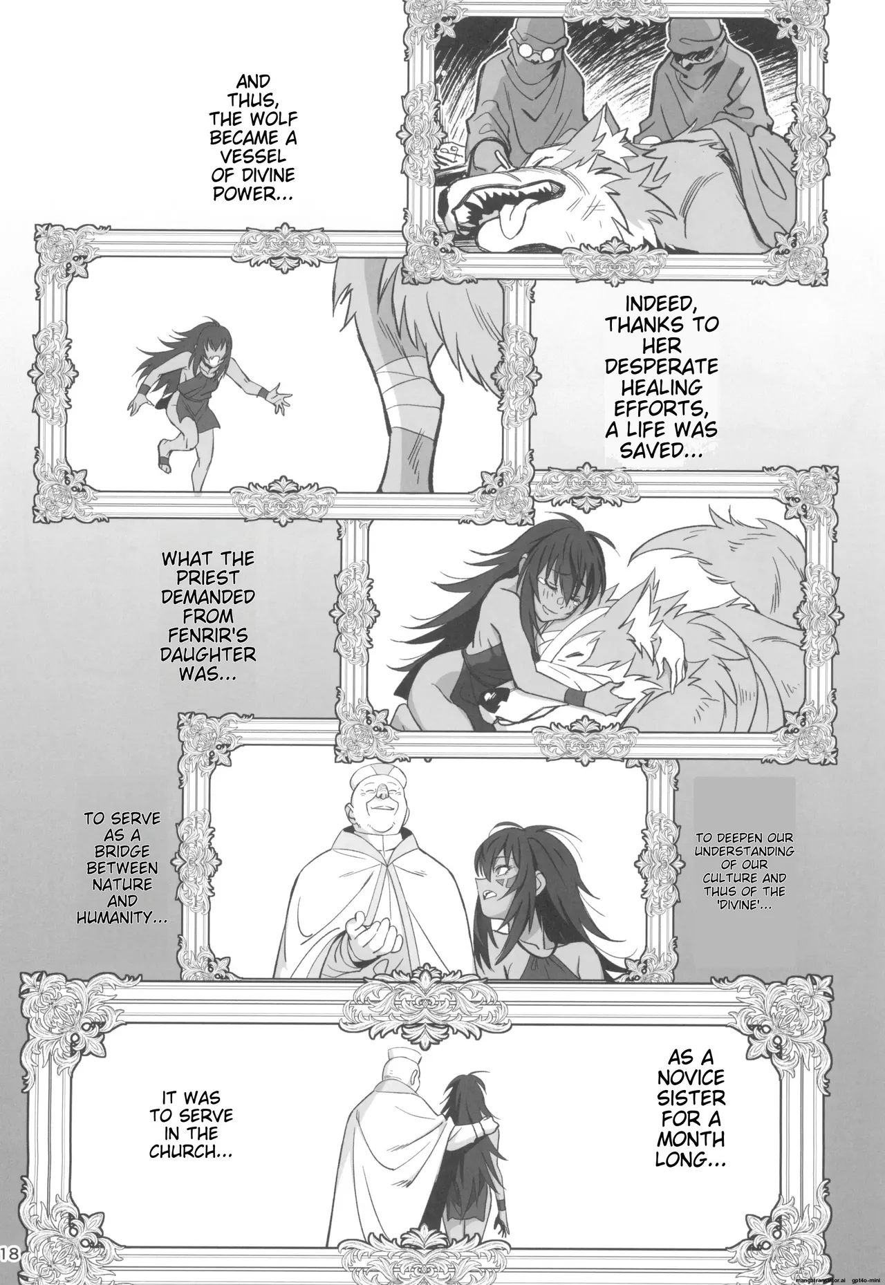 Mori o Mamoru Ookami Shoujo ga Inkou Shisai ni NTRreta Hanashi page 18 original parody - nun garter belt hentai manga - read online free