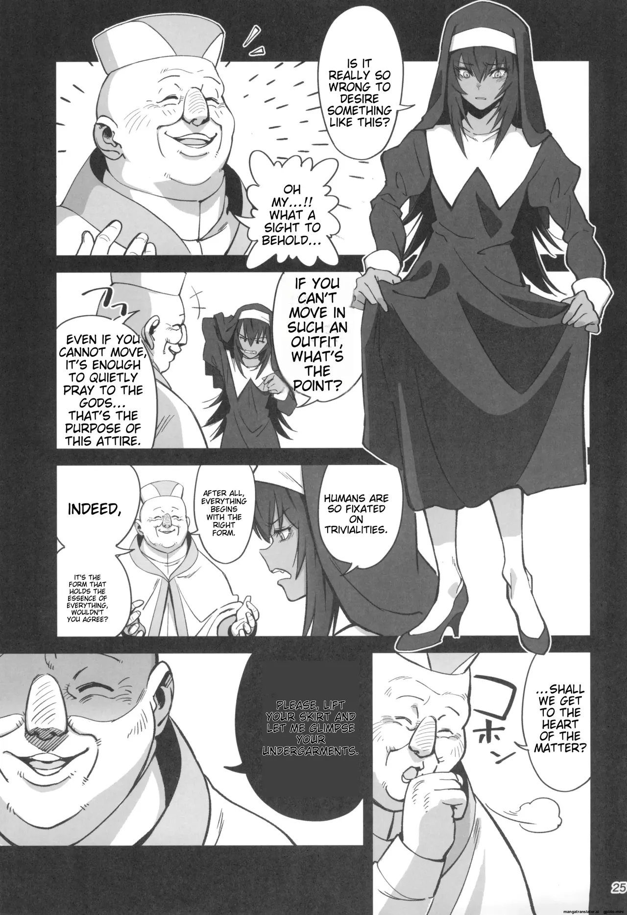 Mori o Mamoru Ookami Shoujo ga Inkou Shisai ni NTRreta Hanashi page 25 original parody - nun garter belt hentai manga - read online free