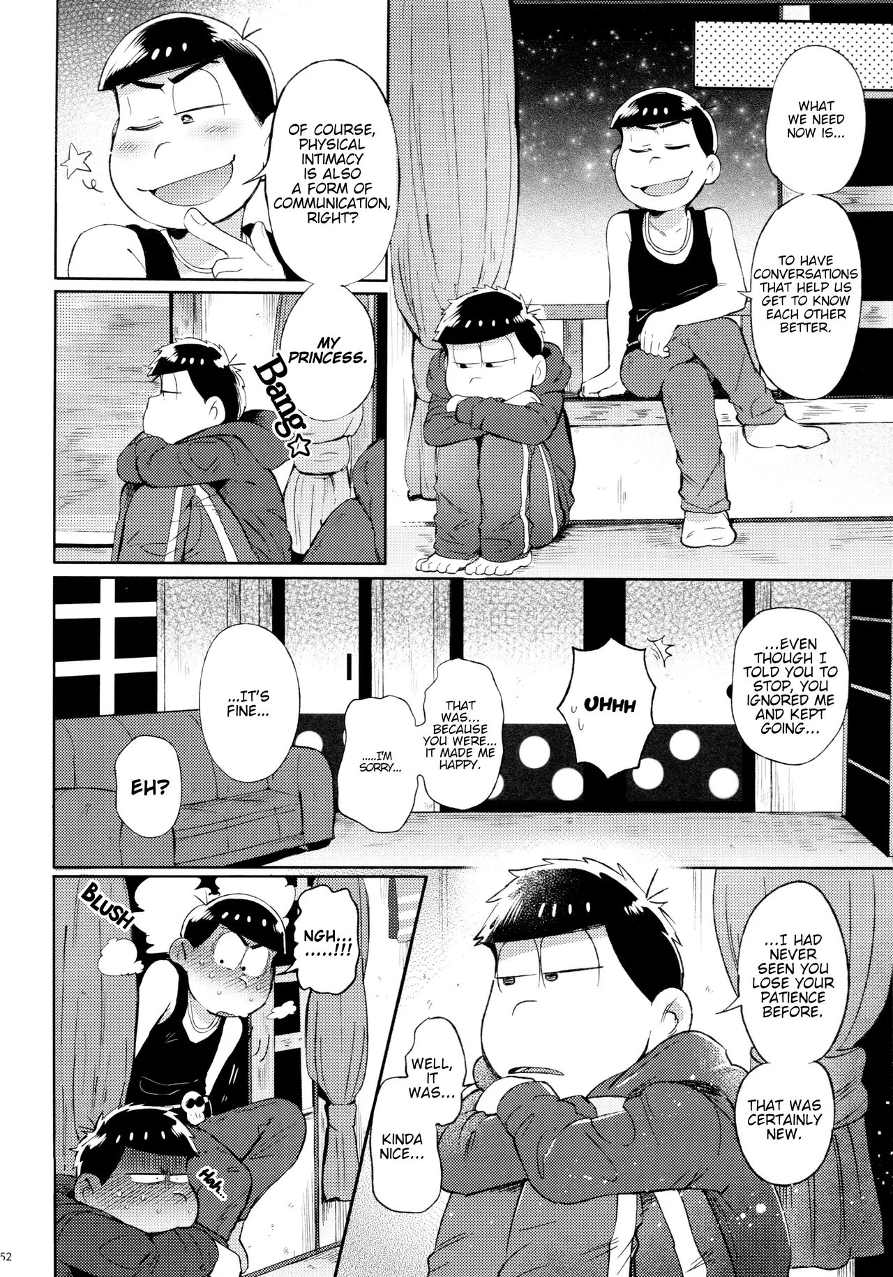Momoiro netsu tsuki sōshūhen sairoku page 52 featuring karamatsu matsuno osomatsu-san parody - rough translation kissing hentai manga - read online free