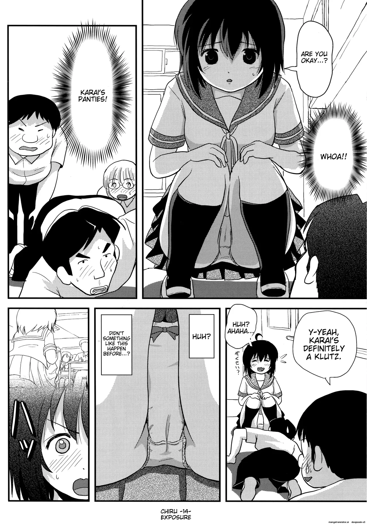 Chiru Roshutsu 14 | Chiru Exposure 14 page 13 original parody - sole female rough translation hentai manga - read online free