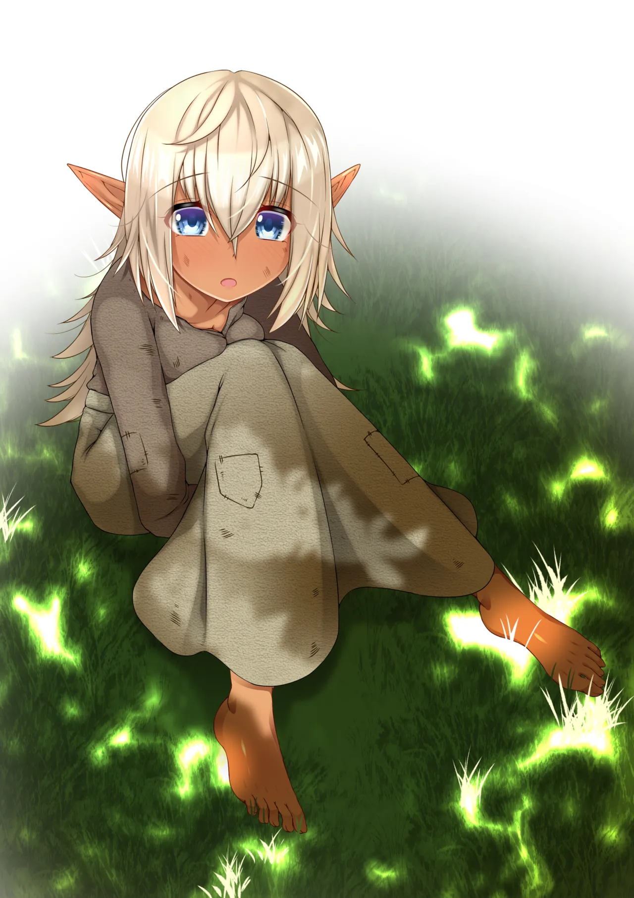 Shojo de Doutei de Miseitsuu no Futanari Dark Elf-chan ga Lesbian Harem ni Tatakikomareru Ohanashi page 150 original parody - full color mosaic censorship hentai manga - read online free