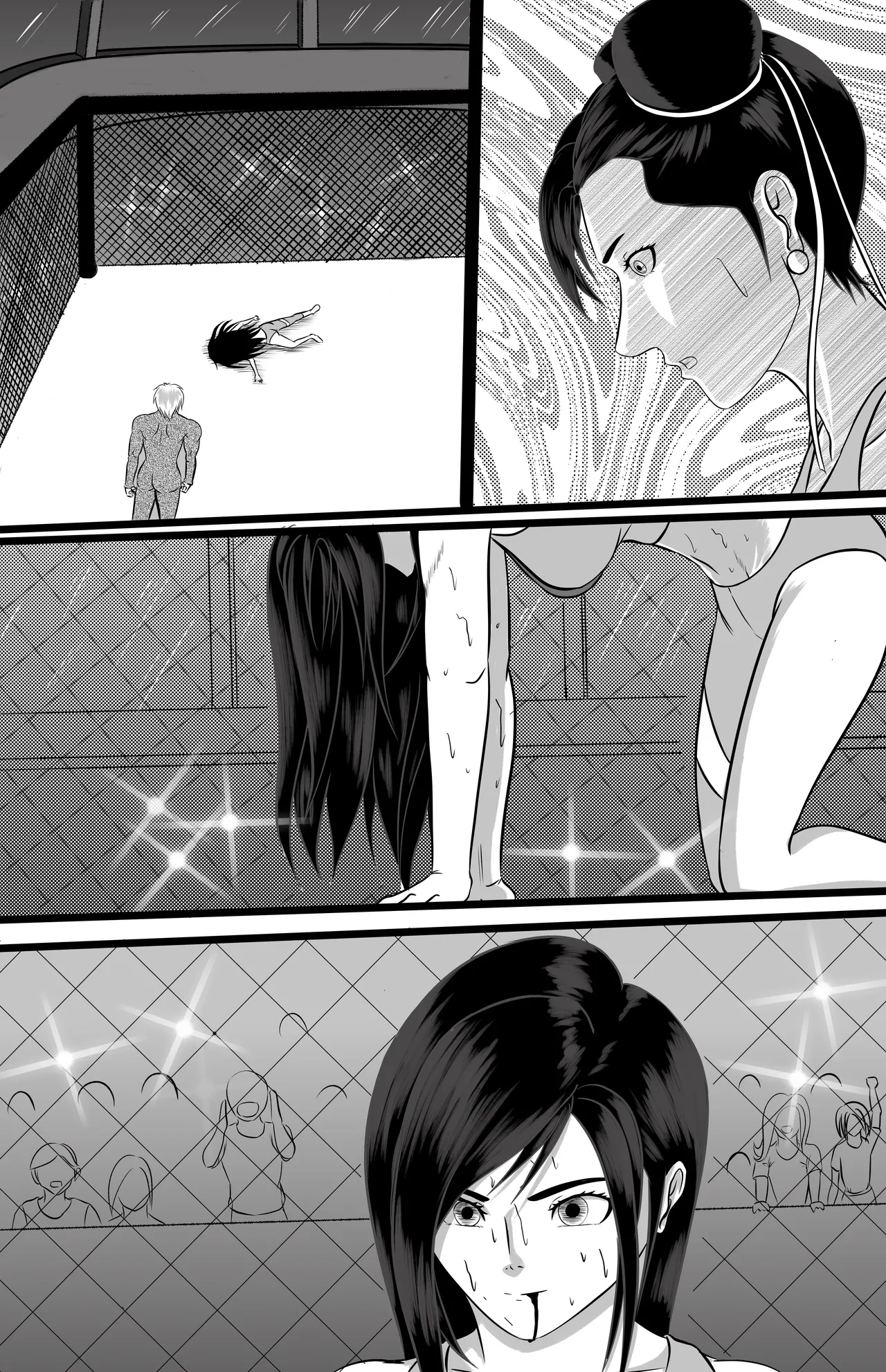 underground tournament page 14 featuring jun kazama virtua fighter parody - ryona wrestling hentai manga - read online free