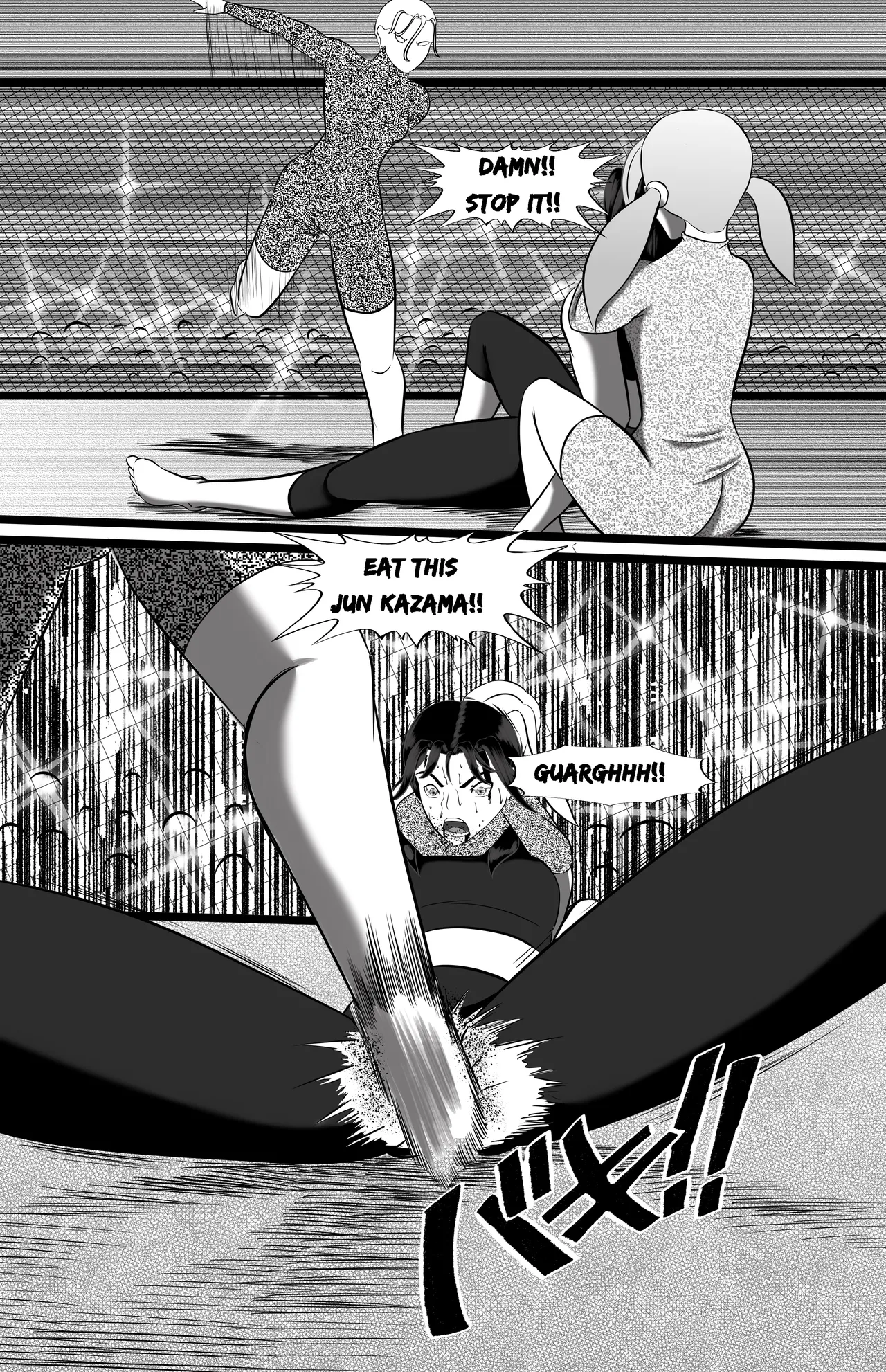 underground tournament page 145 featuring jun kazama virtua fighter parody - ryona wrestling hentai manga - read online free