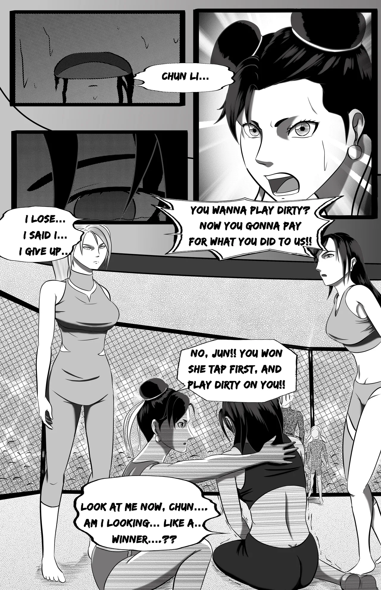 underground tournament page 149 featuring jun kazama virtua fighter parody - ryona wrestling hentai manga - read online free