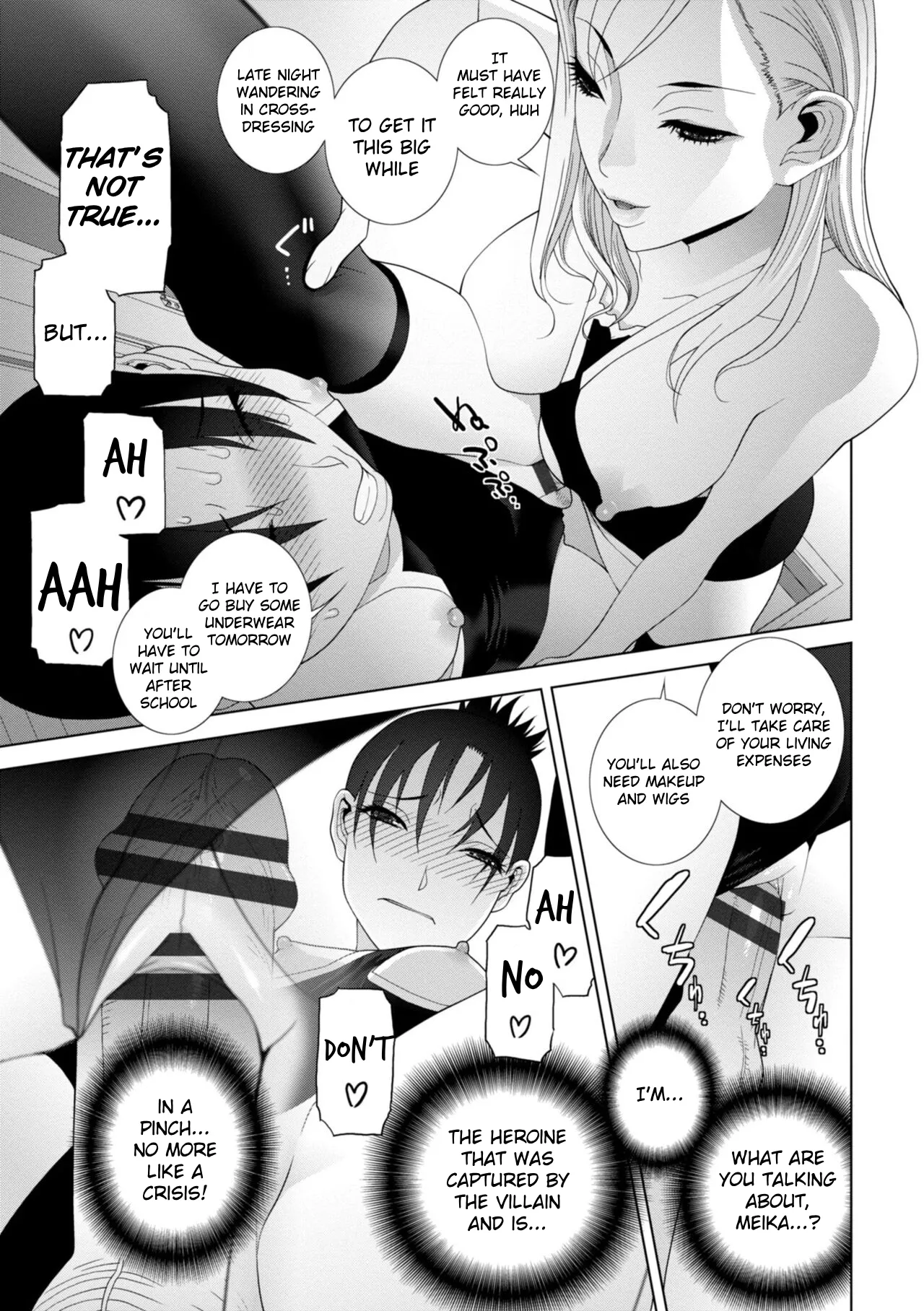 Forced into Cross-Dressing by My Younger Sister page 38 original parody - rough translation femdom hentai manga - read online free