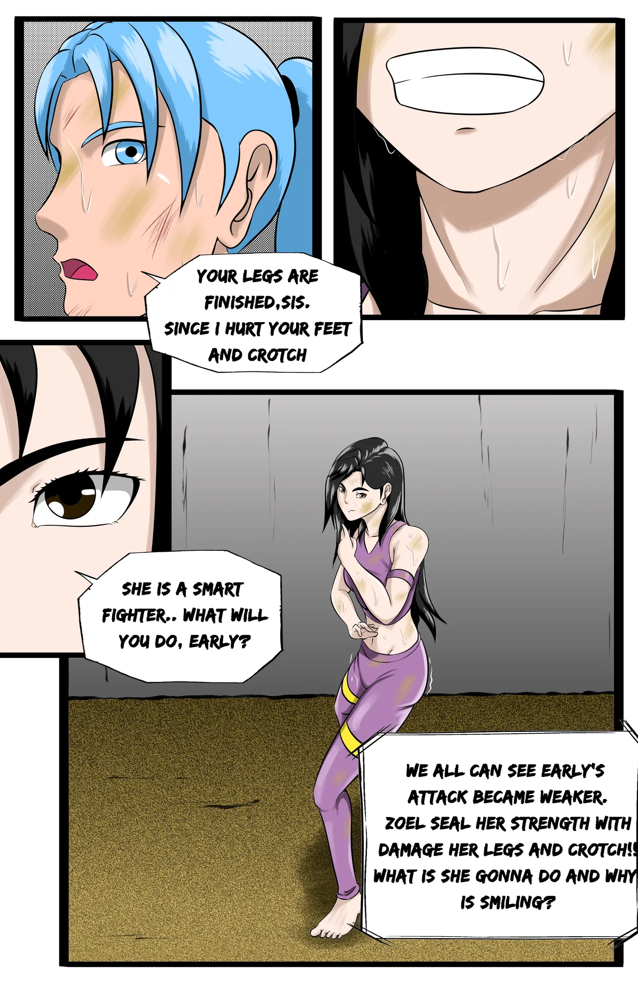 Infiltration page 105 featuring benikage - ryona wrestling hentai manga - read online free