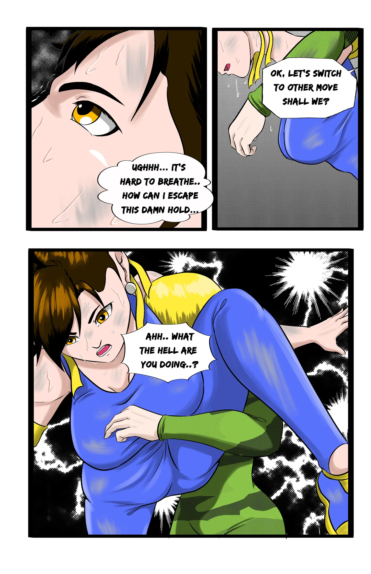 Infiltration page 131 featuring benikage - ryona wrestling hentai manga - read online free