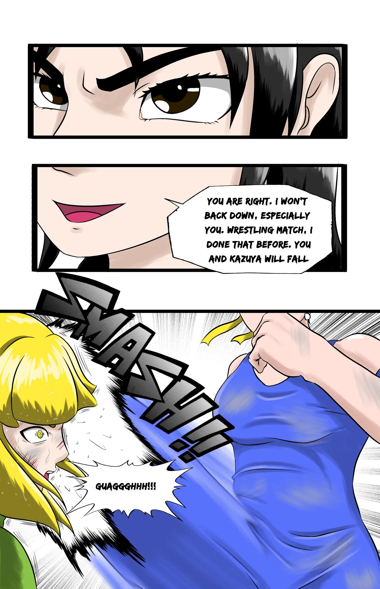 Infiltration page 140 featuring benikage - ryona wrestling hentai manga - read online free